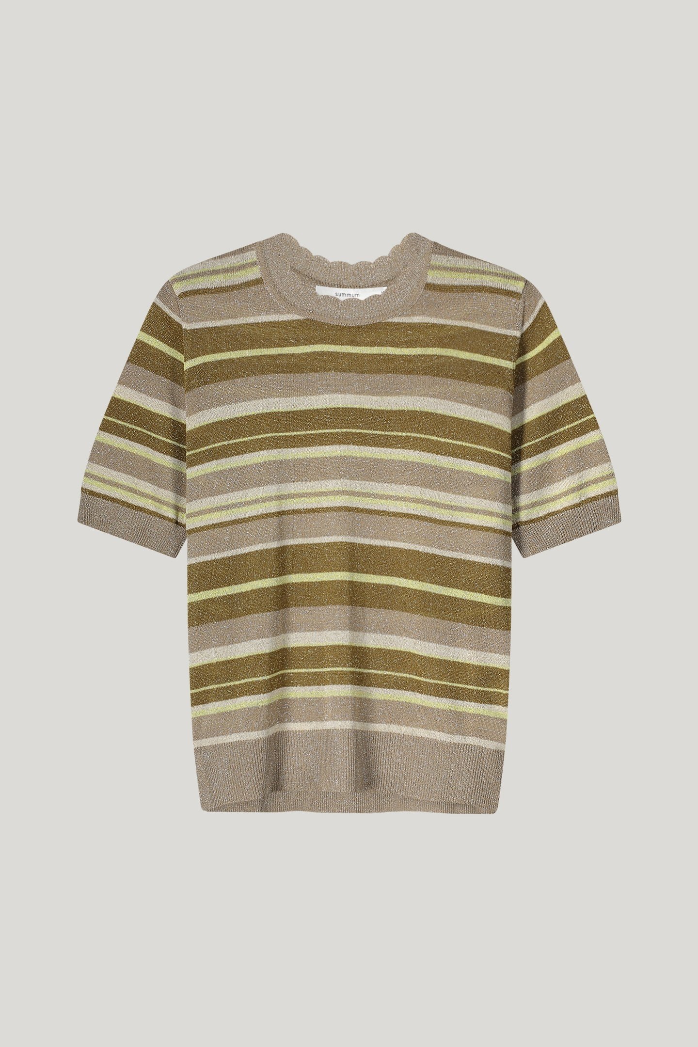 SHORT SLEEVE SWEATER STRIPED LUREX KNIT MULTICOLOUR 4