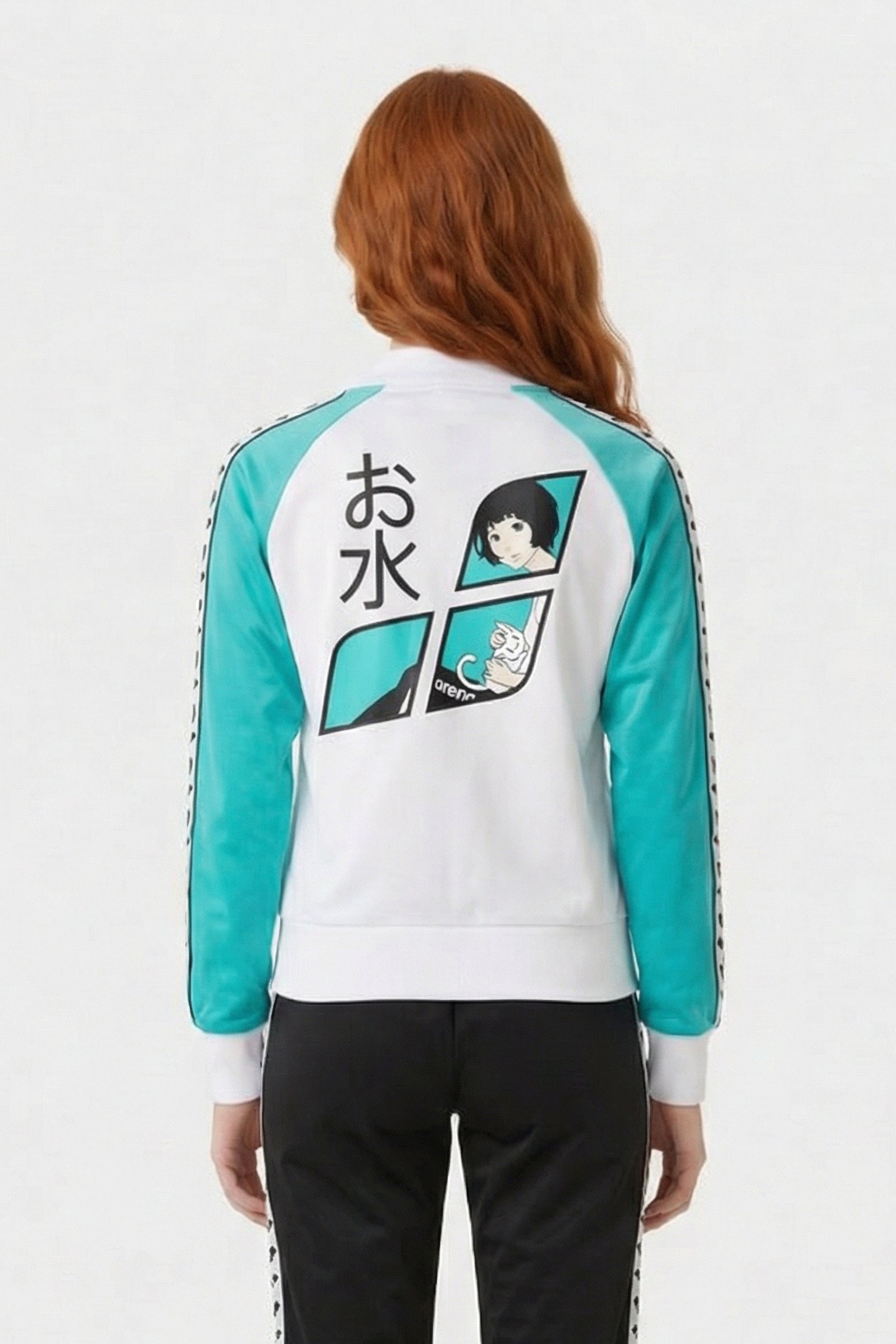 W RELAX IV TEAM JACKET ANIME WHITE-MINT 2