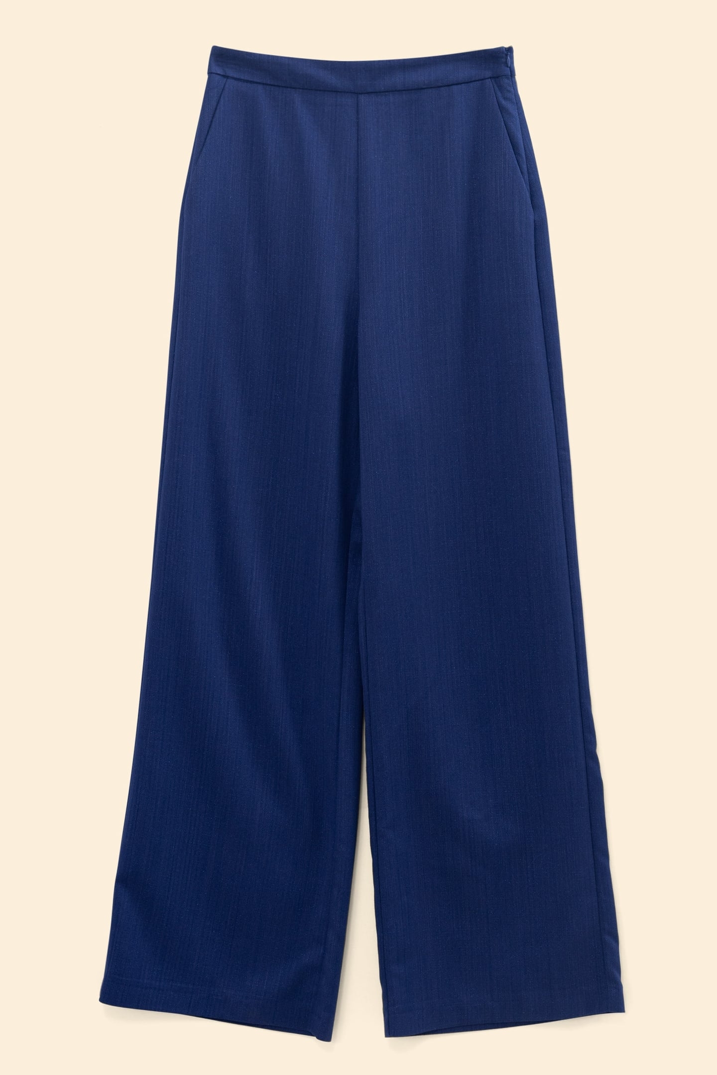 BLUE GLITTERY WIDE-LEG TROUSERS SAPPHIRE BLUE 5