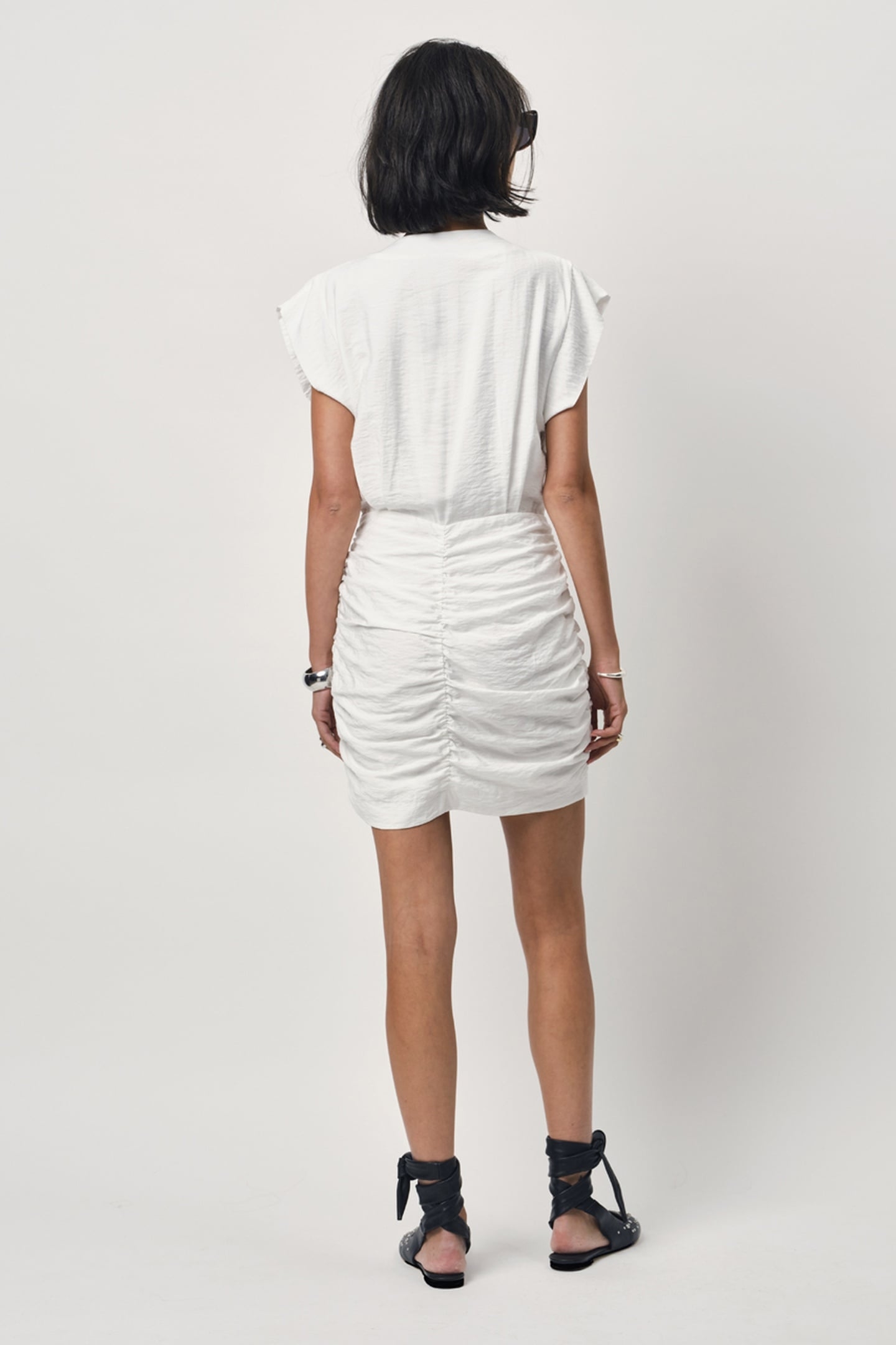 DARCY DRAPEY DRESS MILK WHITE 2
