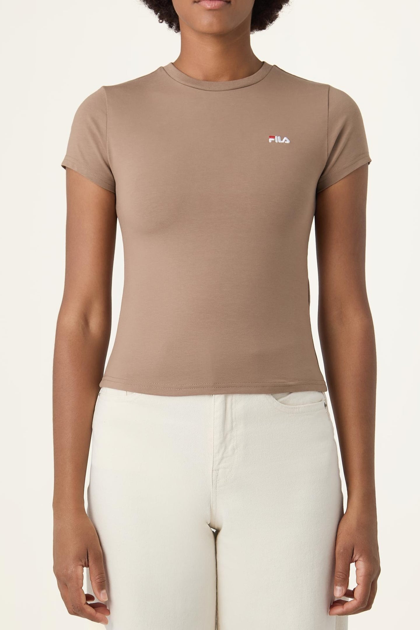 TRIVERO SLIM T-SHIRT TAUPE GRAY 1