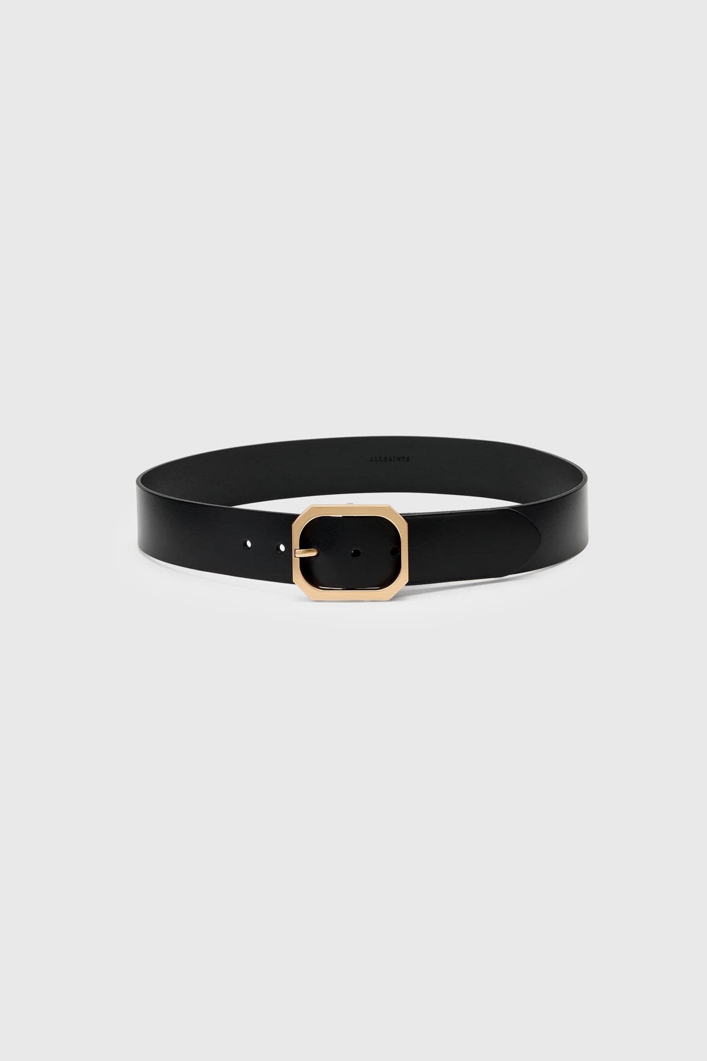 TINA HEX BELT BLACK/WARM BRASS 2