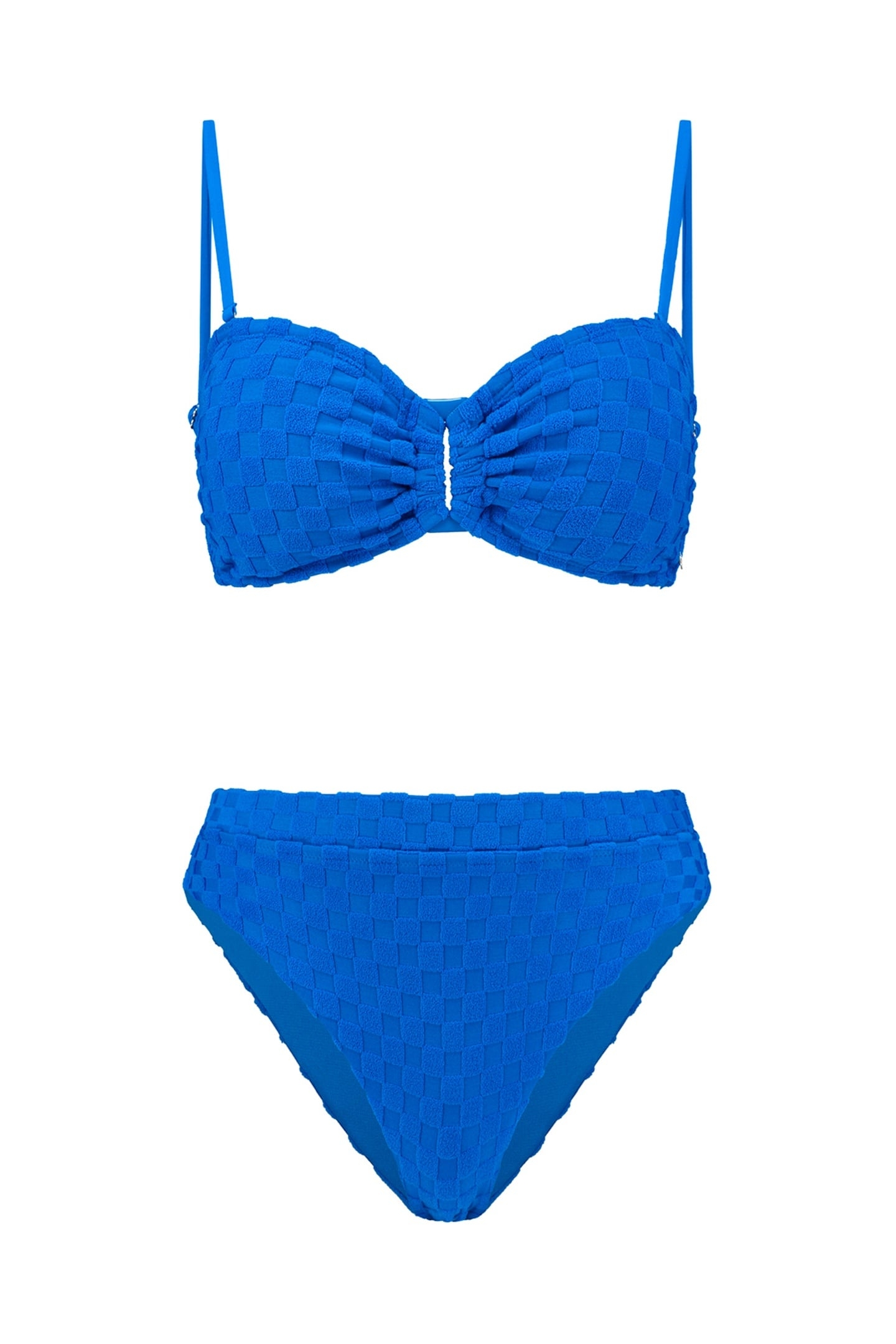 ZOE BIKINI SET CHECK STRUCTURE ELECTRIC BLUE CHECK 6