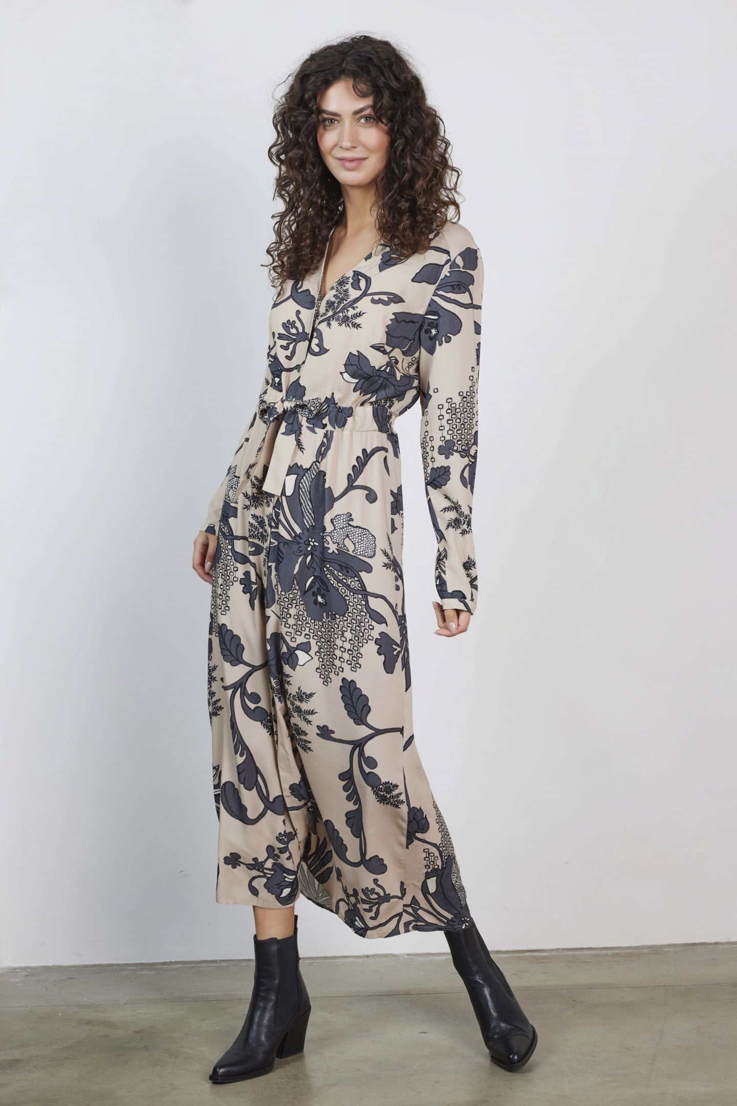 DRESS JOYFUL GREY ENSEMBLE PRINT 1