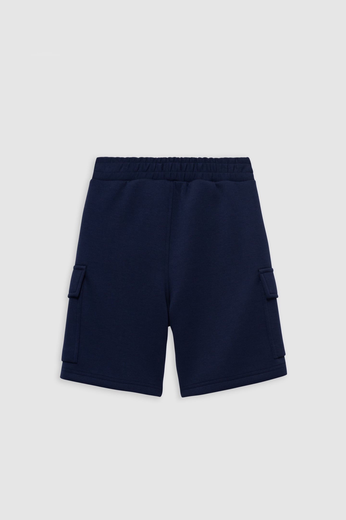 BATTLE NAVY BERMUDA SHORTS WITH PALM TREE MOTIF 2