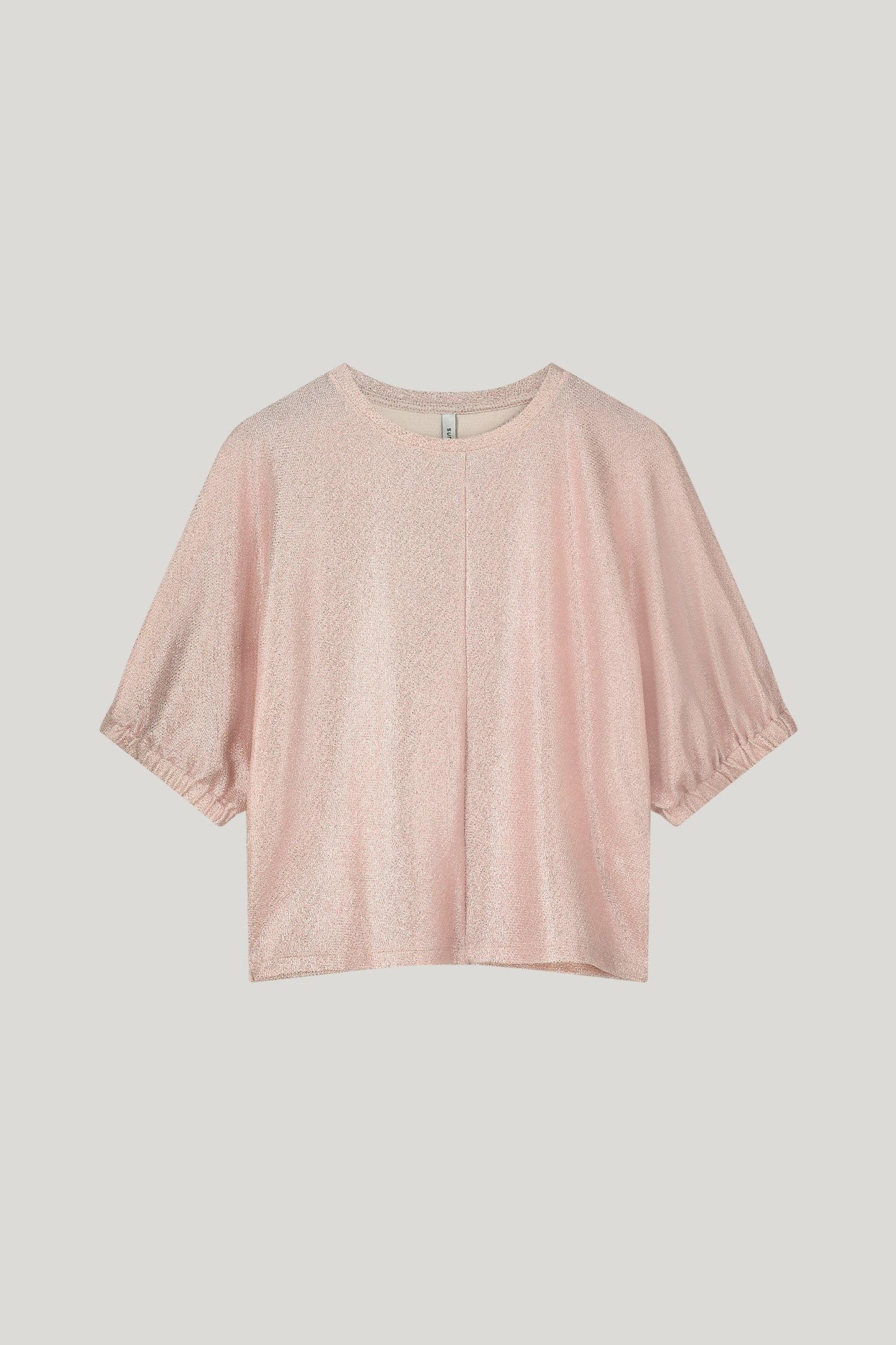 BATWING BOXY TOP METALLIC SWEAT FLUID ROSE SMOKE 3