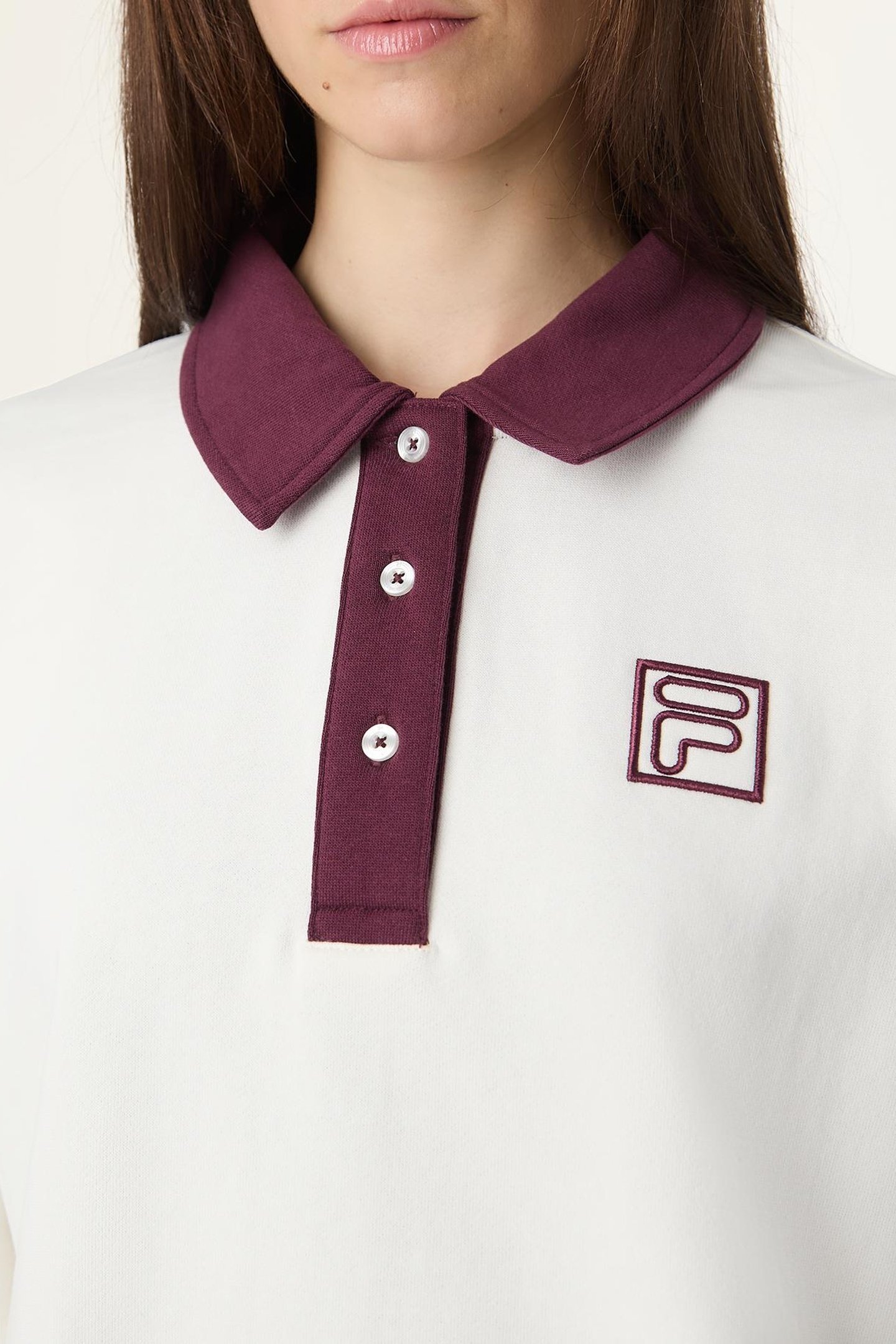 LAGRIO LOOSE POLO SWEATSHIRT EGRET-FIG 6