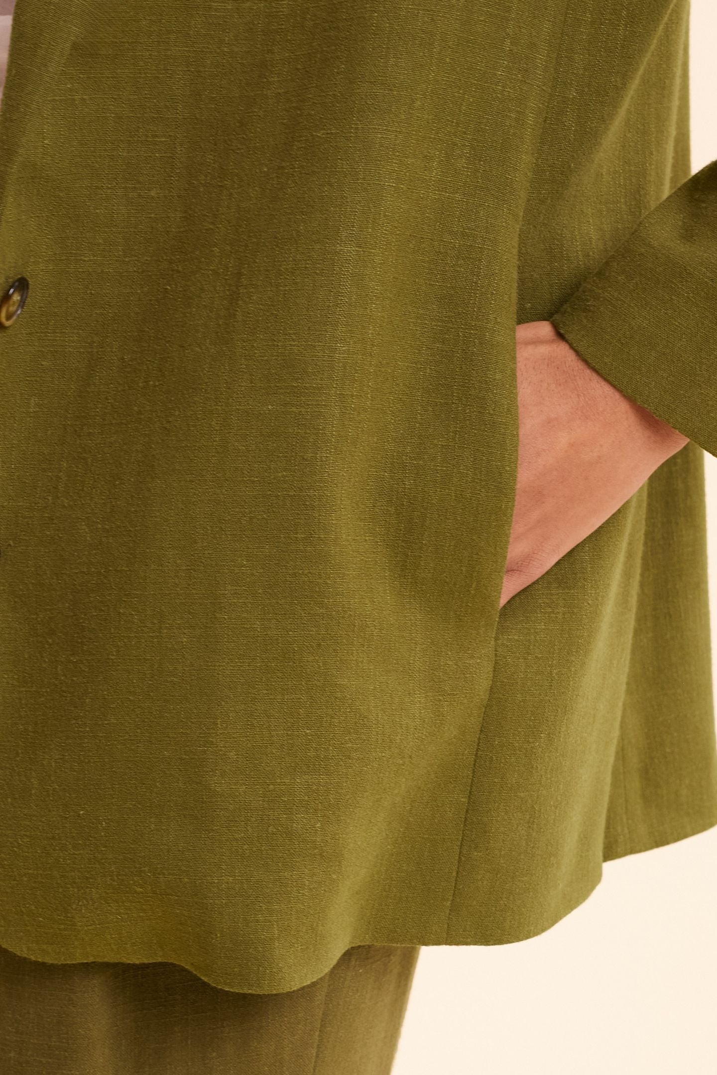 KHAKI LINEN BLEND SUIT JACKET KHAKI 7