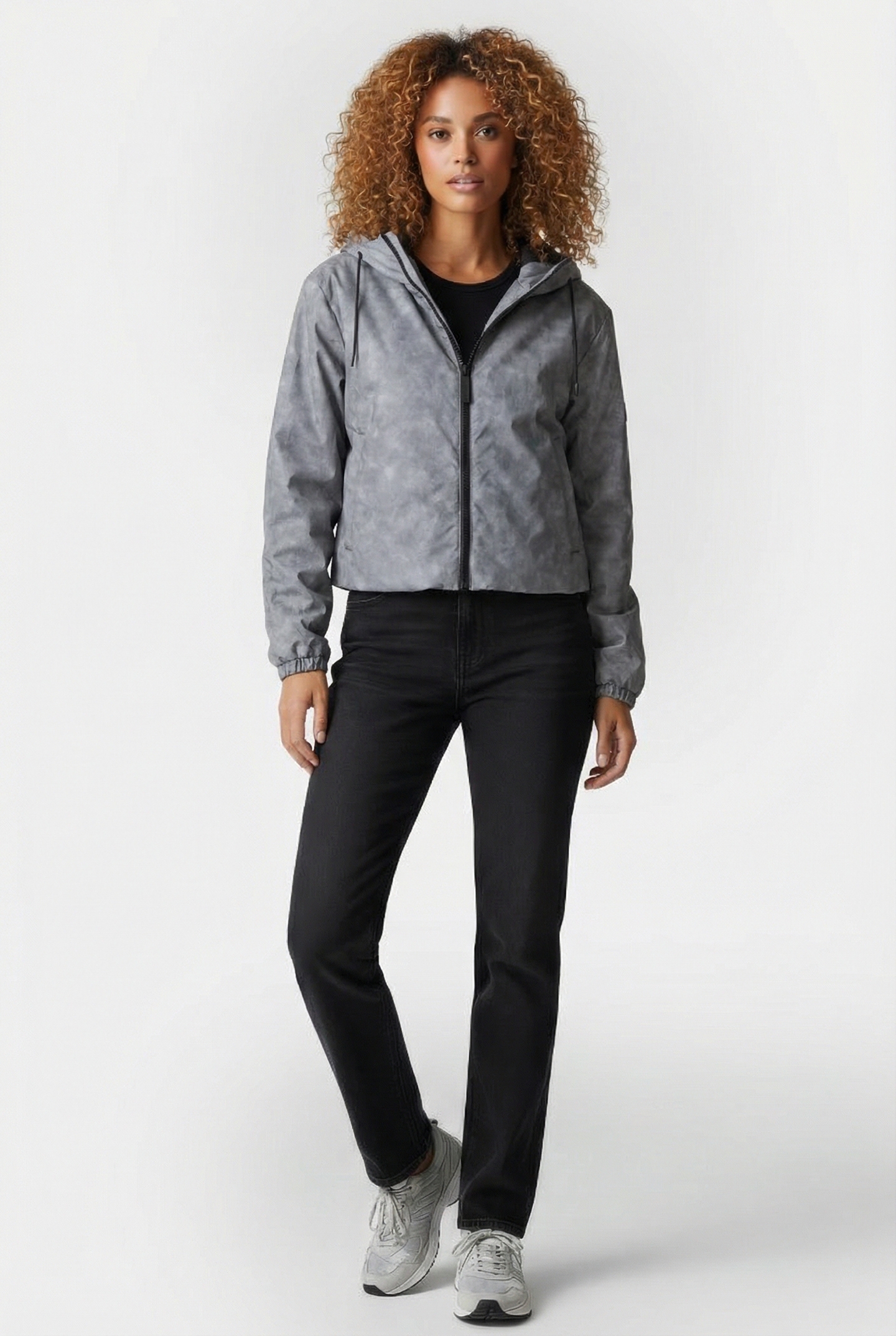 LOHJA SHORT INSULATED JACKET W3T1 DISTRESSED GREY UNISEX 2