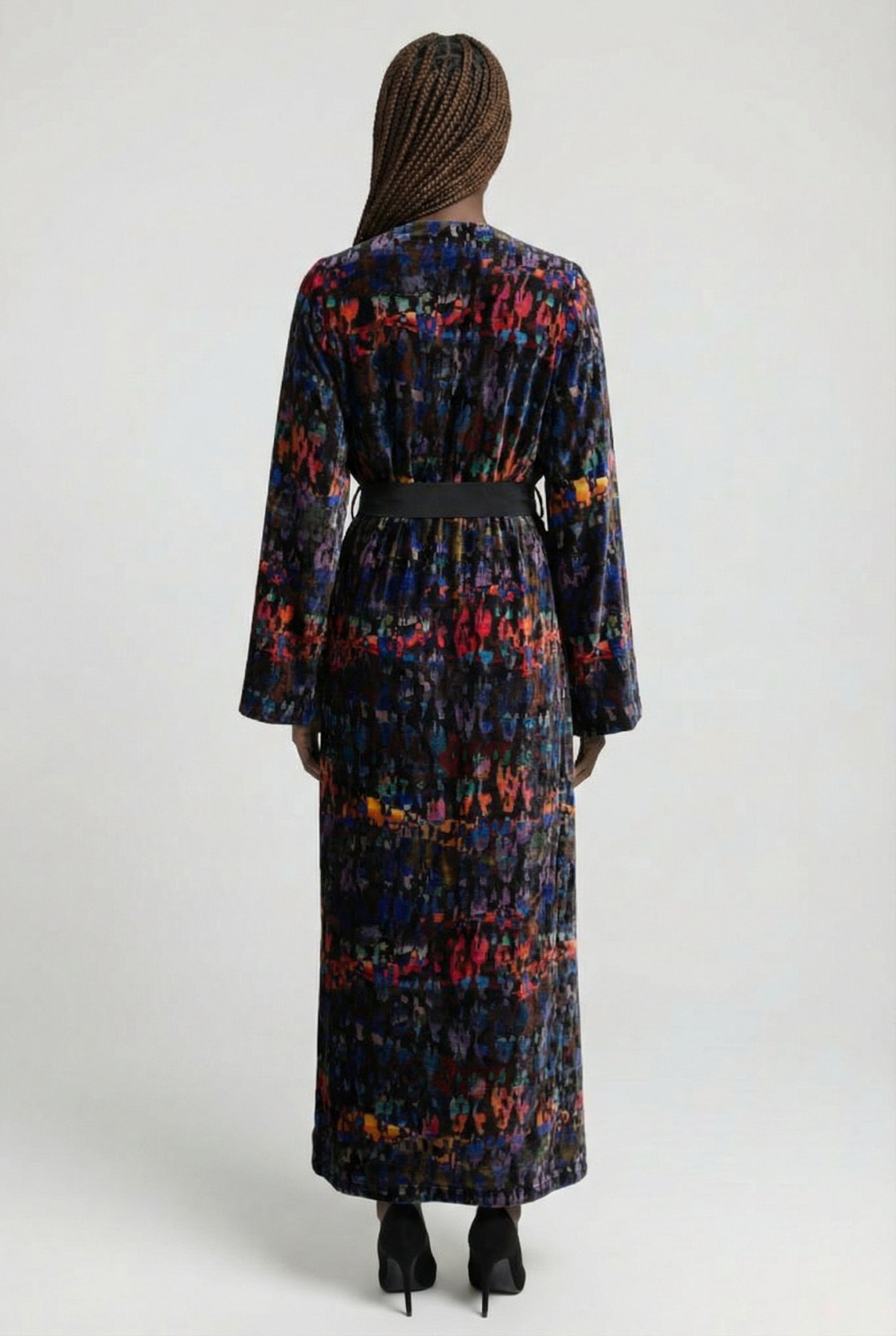 WOMEN'S LONG SLEEVE KIMONO-DRESS CAMOU PRINT 2