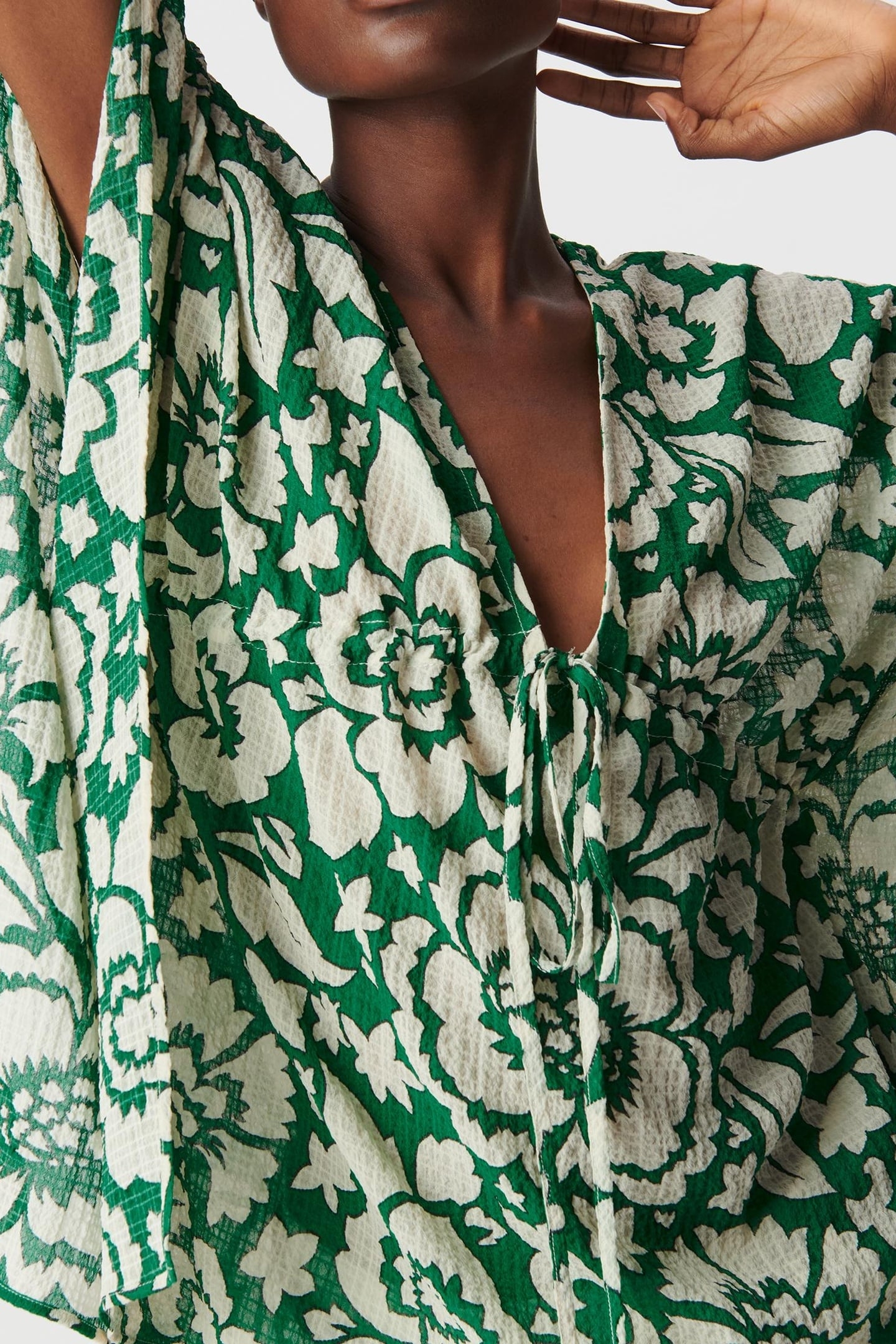 GREEN BLOUSE, TROPICAL MAXI PRINT 5
