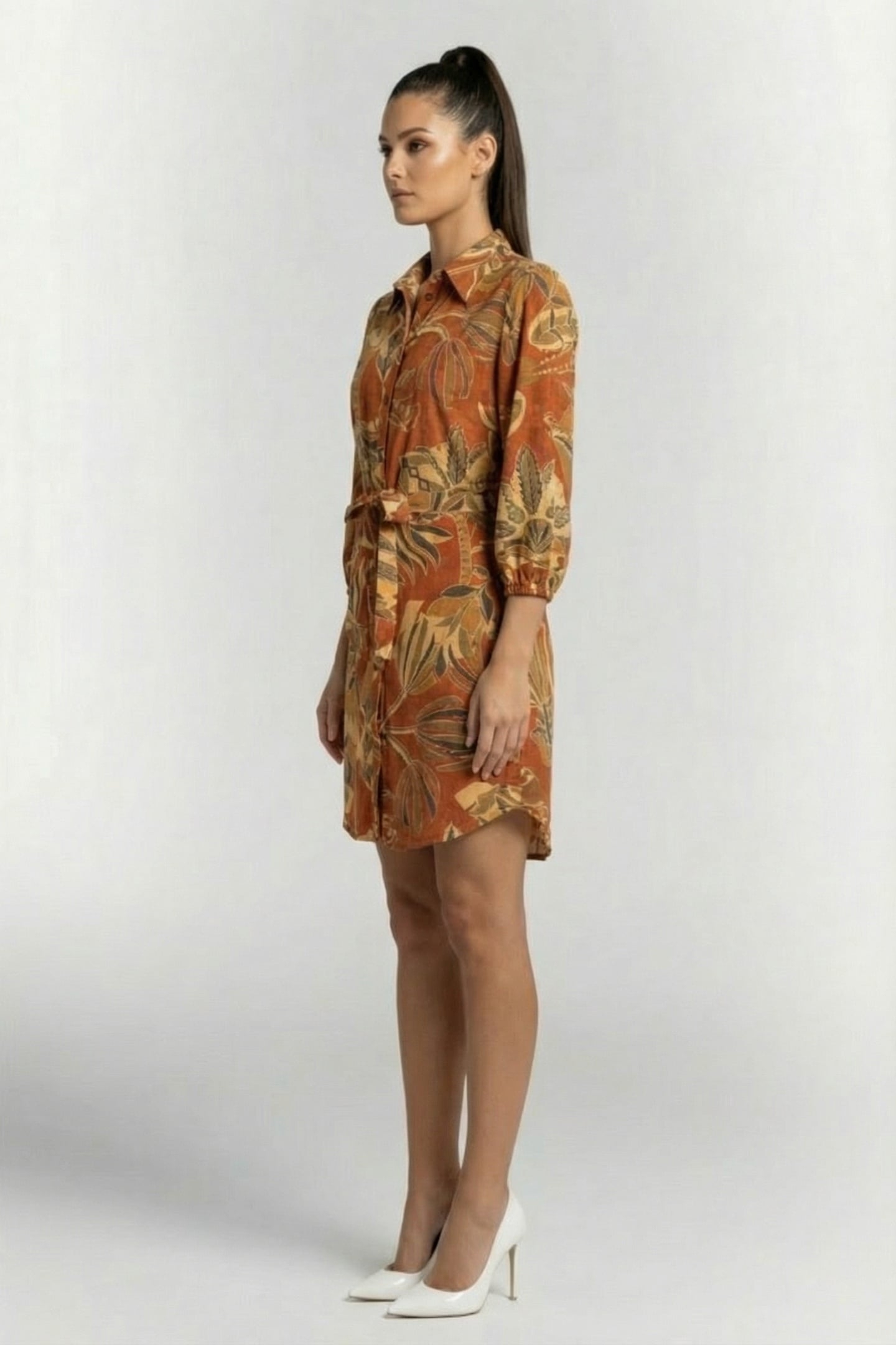 TUNIC NOELLE IN COPPER WITH PALMA PRINT 3