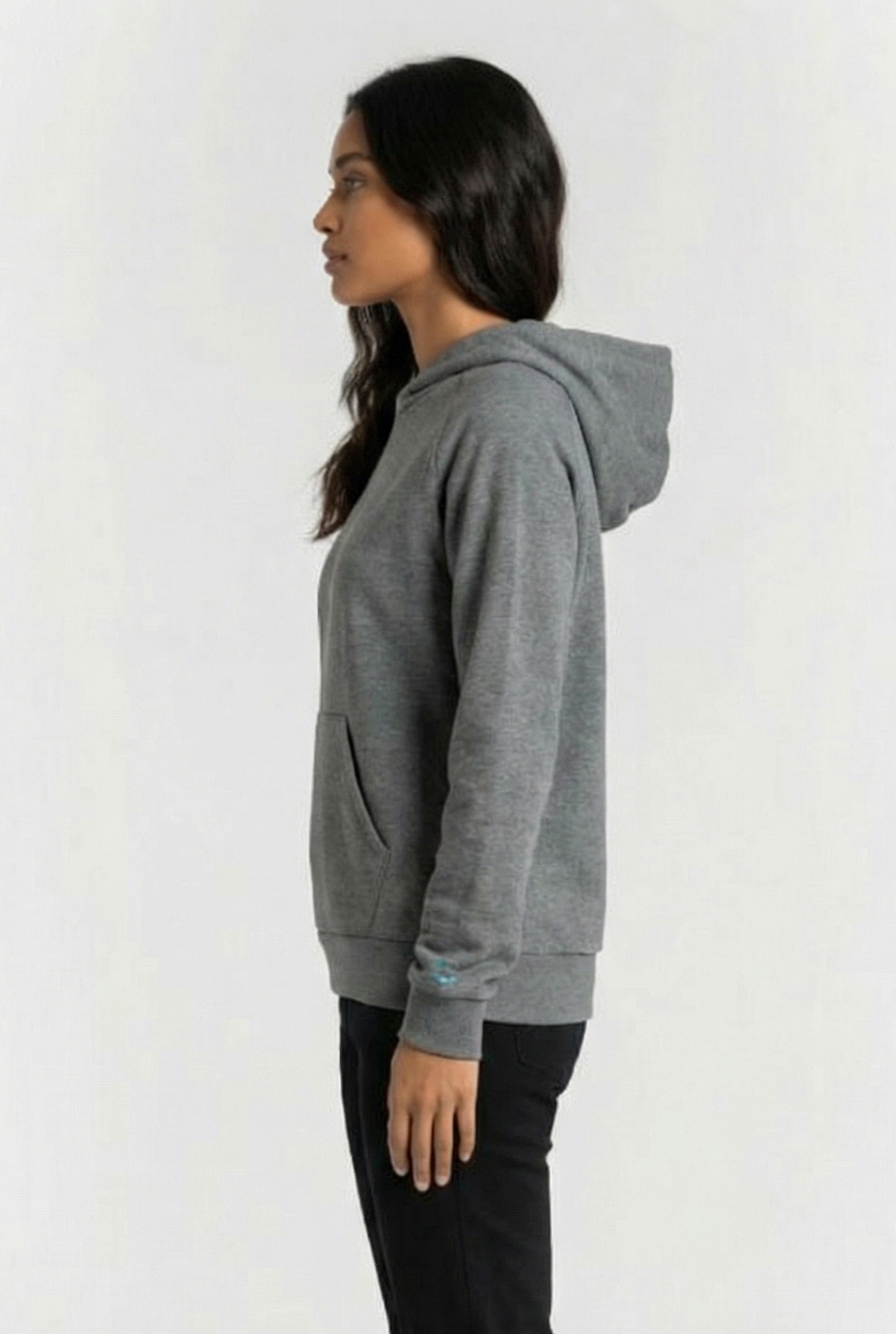 UNISEX TE HOODY SWEAT DARK GREY MELANGE 5