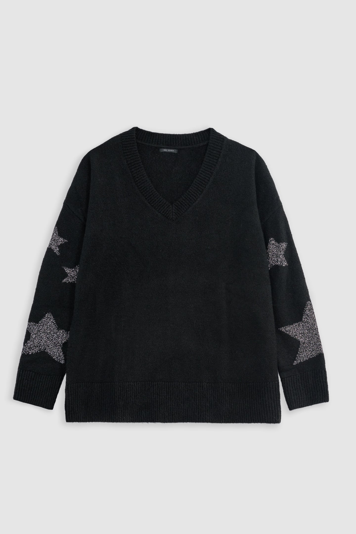 BLACK KNIT STAR SWEATER 1