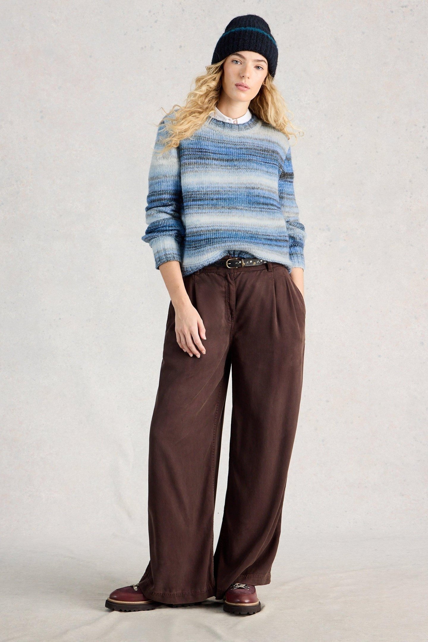 SABRINA SPACEDYE JUMPER BLUE MULTI 1