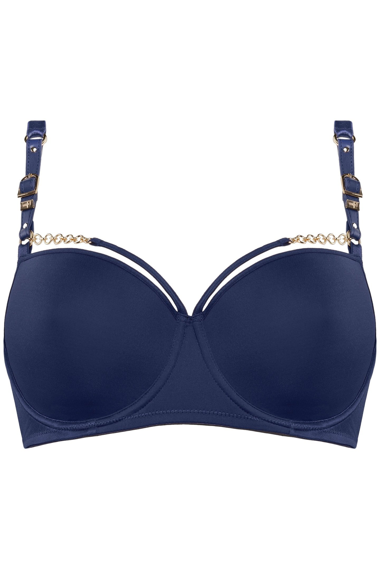 MORANA DARK SKY BLUE PLUNGE BALCONY BRA 2