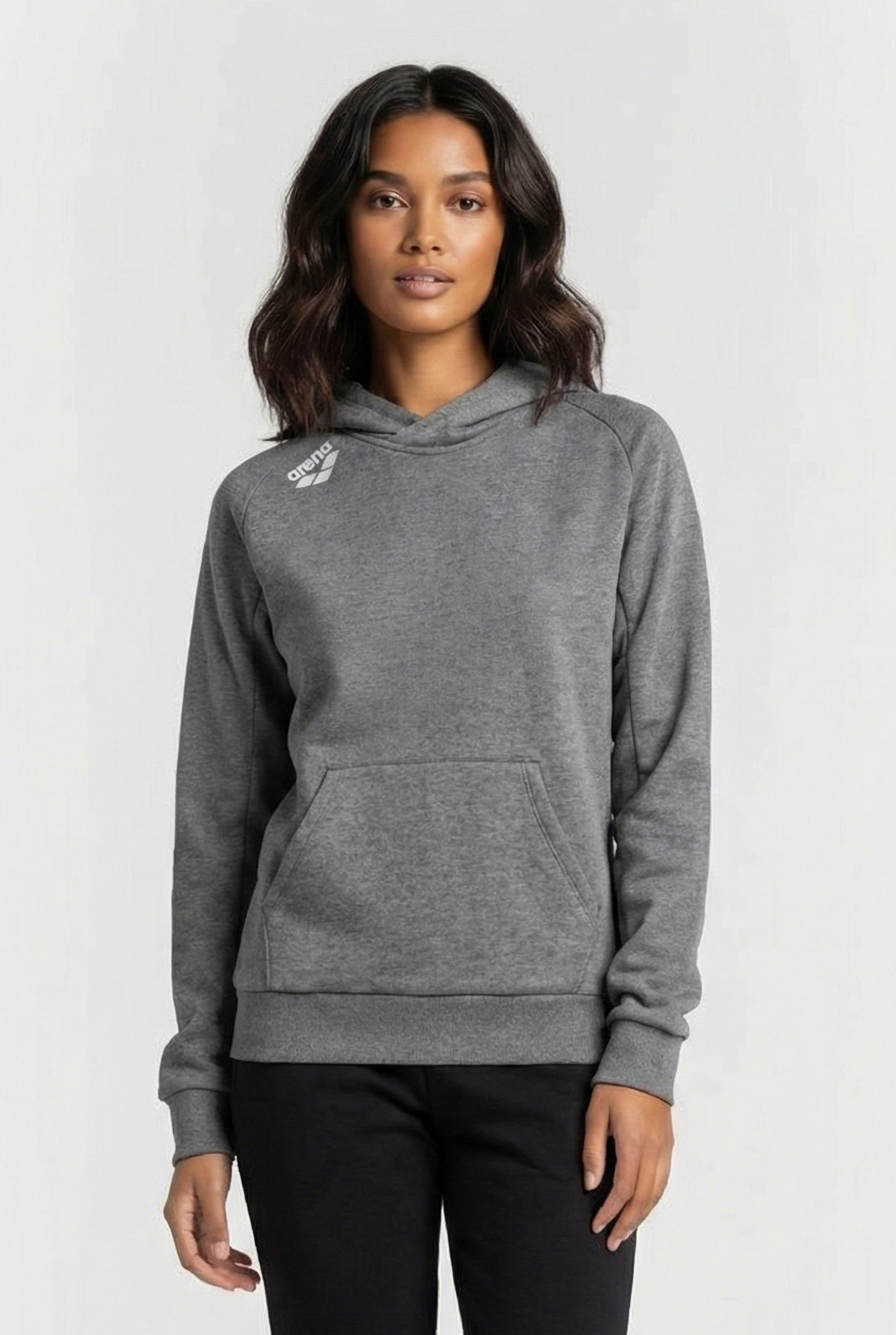 UNISEX TE HOODY SWEAT DARK GREY MELANGE 1