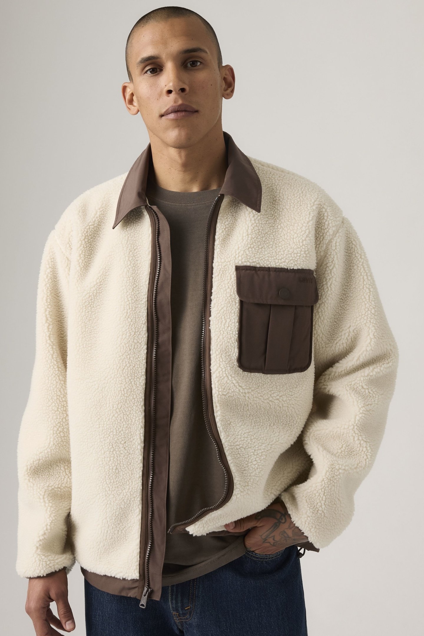 JOONIE SHERPA JACKET OATMEAL 2