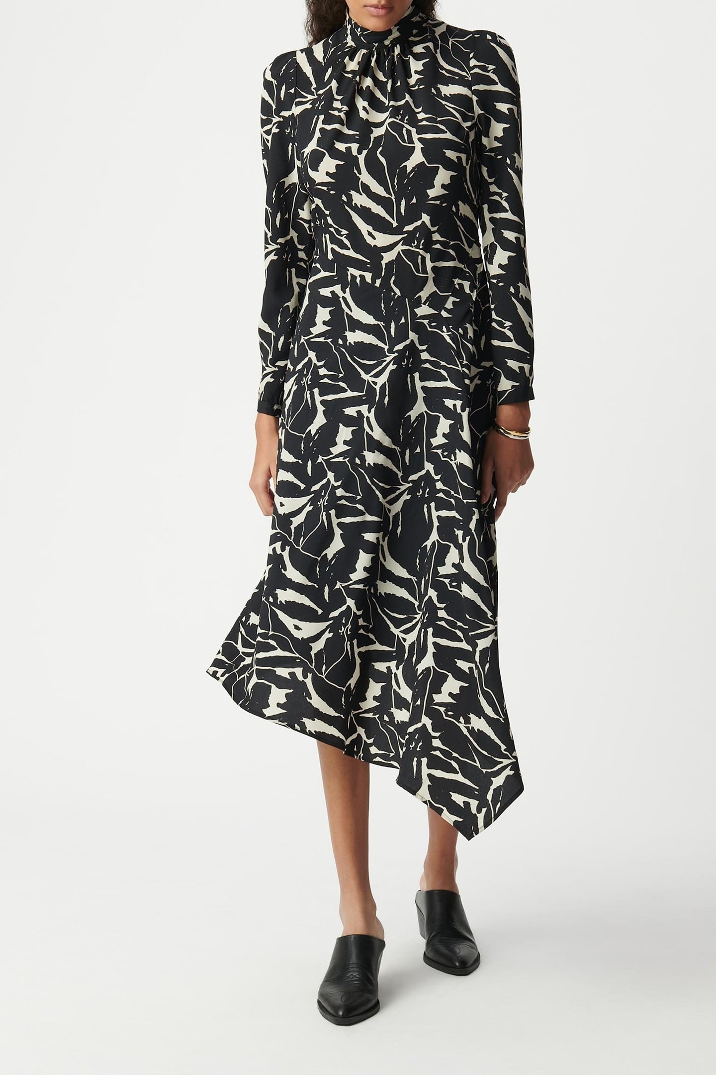 BLACK FLORAL ZEBRA PRINT DRESS 1