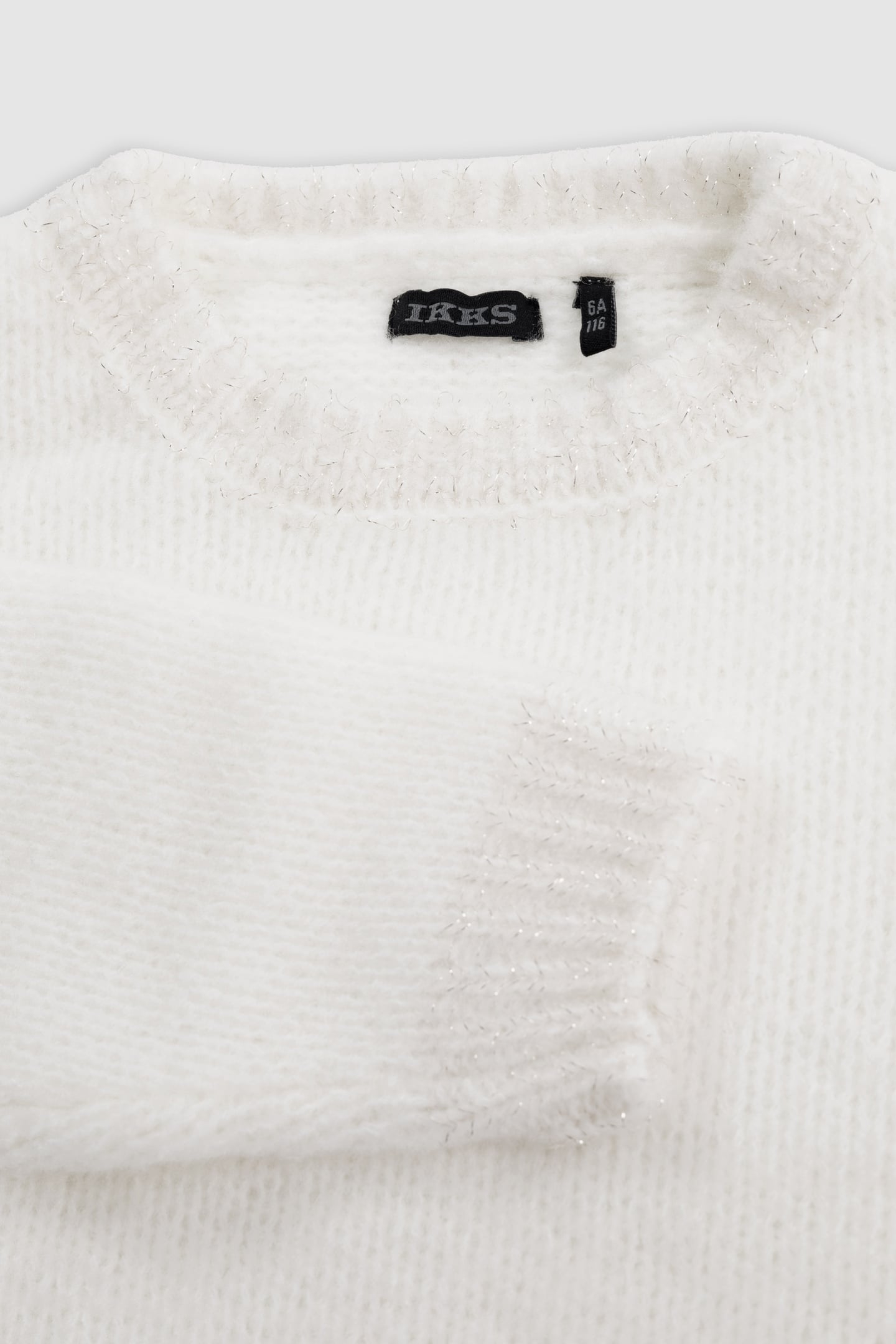 GIRL'S ECRU KNITTED SWEATER WITH EMBROIDERED MESSAGE 3