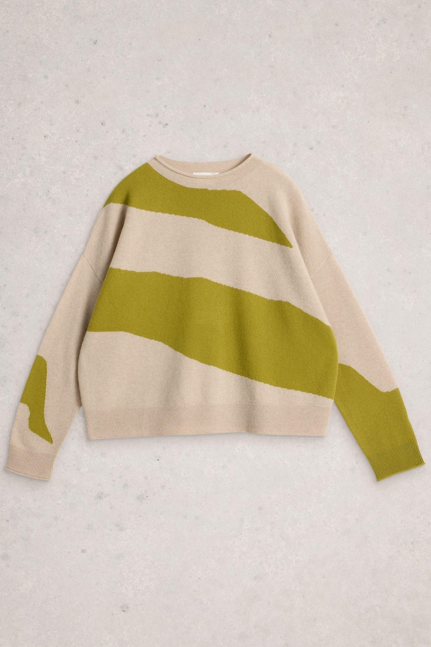 KITTY ABSTRACT CASHMERE JUMPER NATURAL MULTI 4