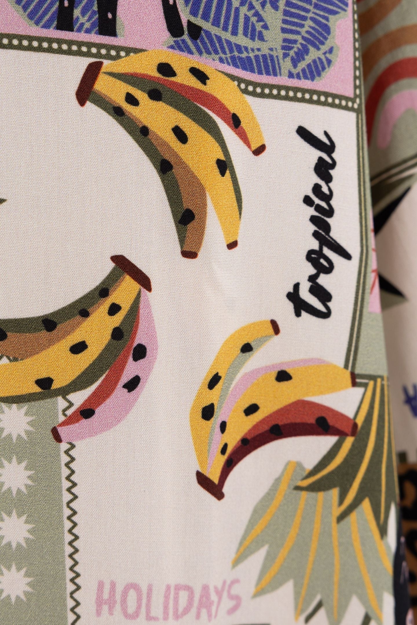 BANANA PATCHWORK PRINT SHIRT ECRU 7