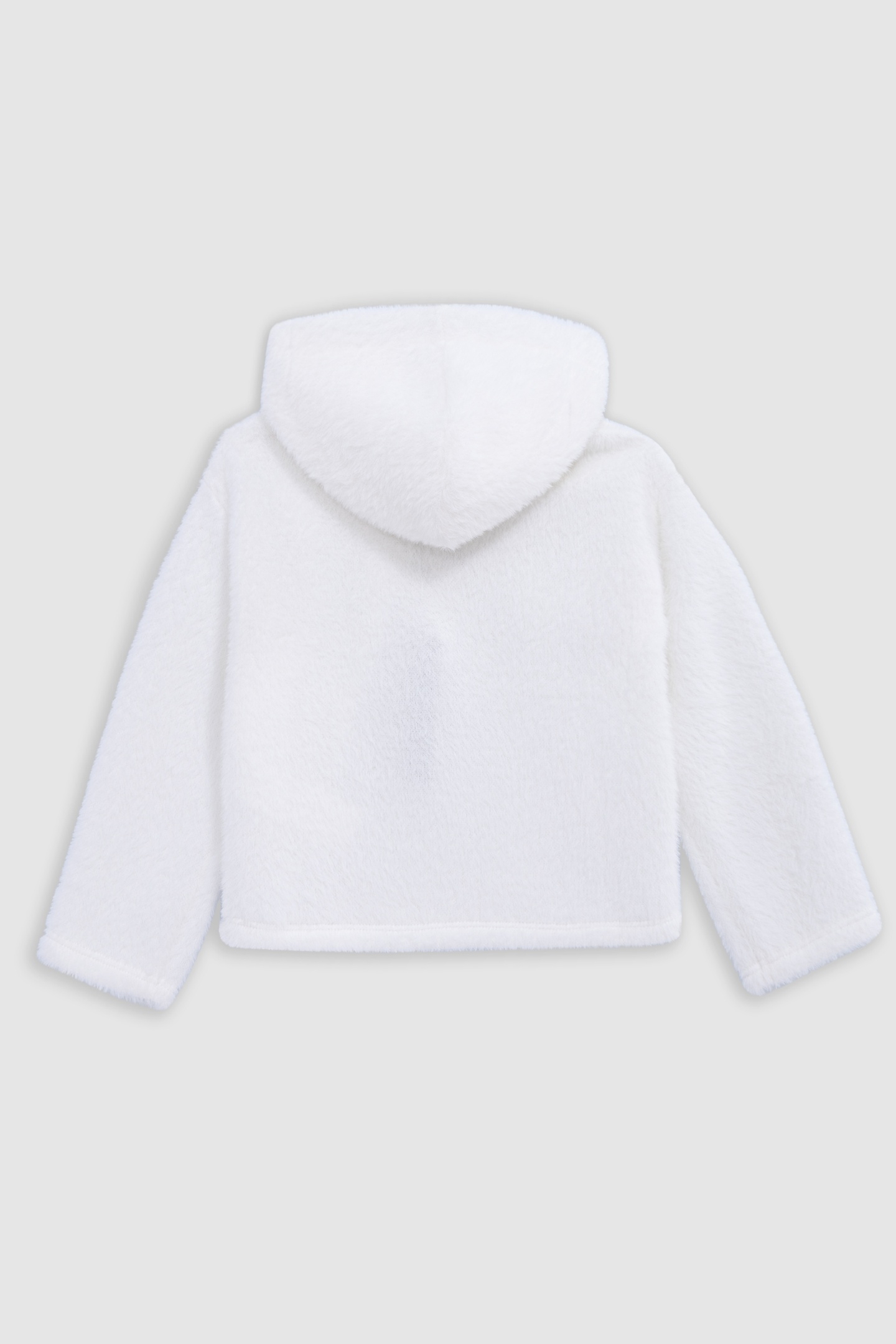 GIRL'S KNITTED HOODED SWEATSHIRT ECRU 2