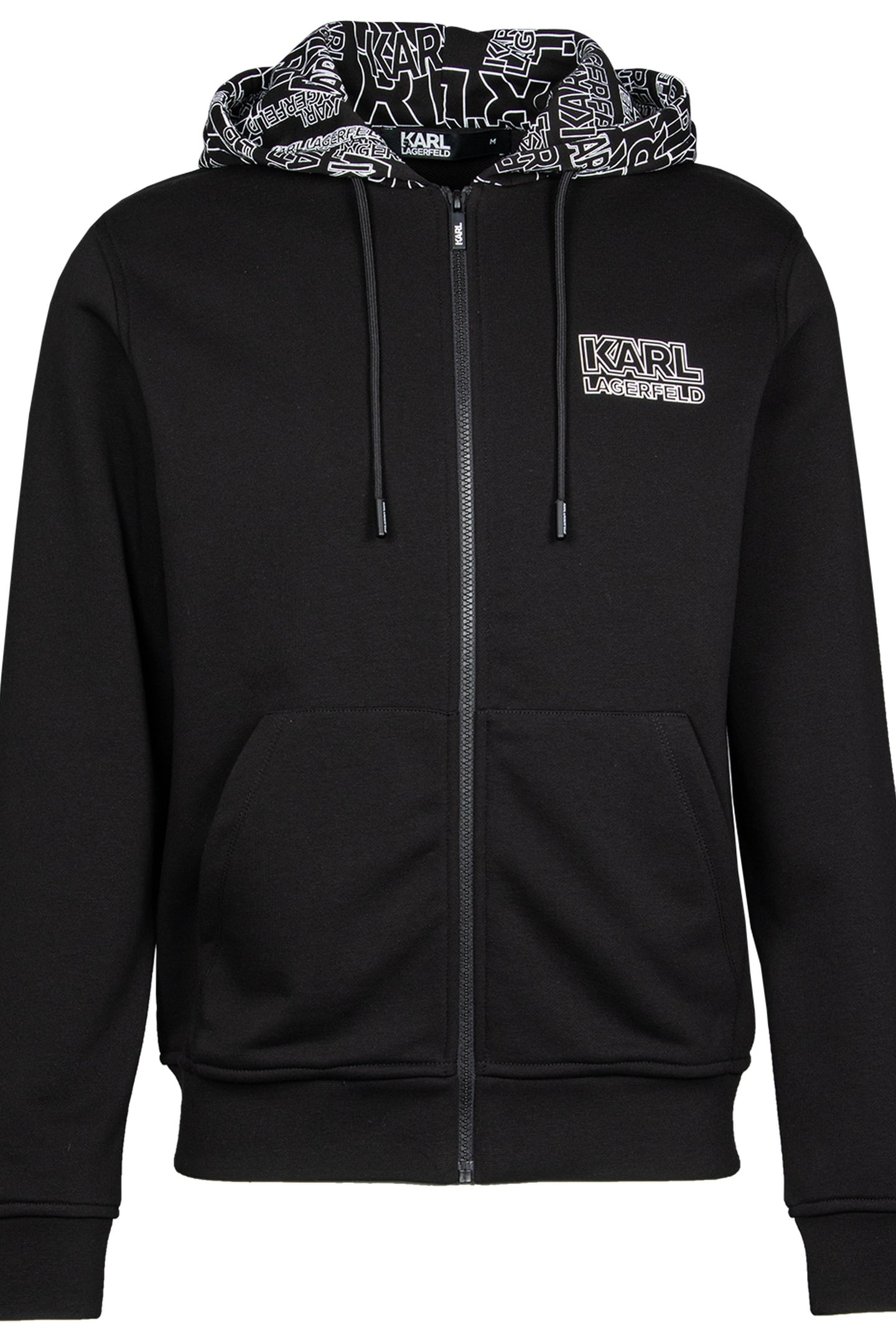 BLACK/WHITE SWEAT HOODY JACKET 3