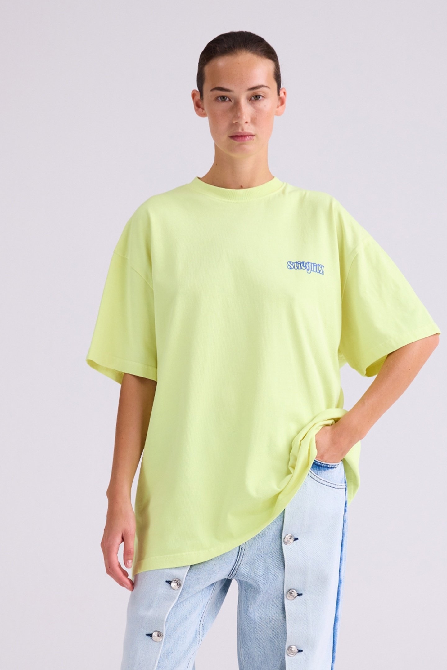 WORLD OF STIEG OVERSIZED T-SHIRT YELLOW 1