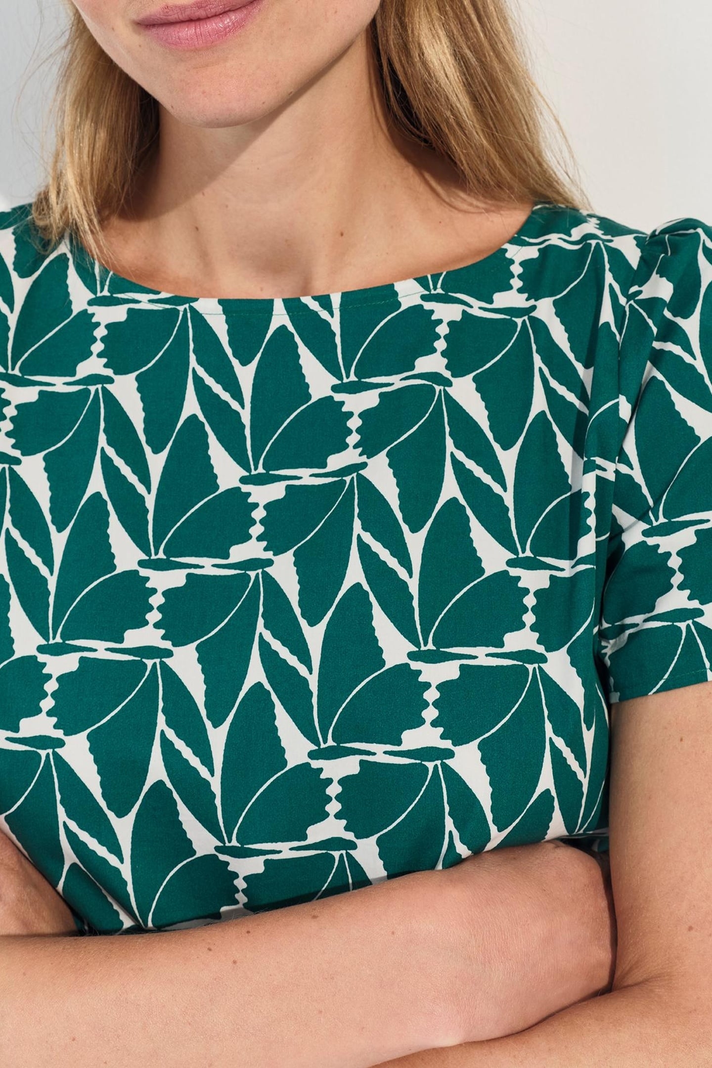 COPAL - ARTY GREEN FOLIAGE PRINT TOP 7