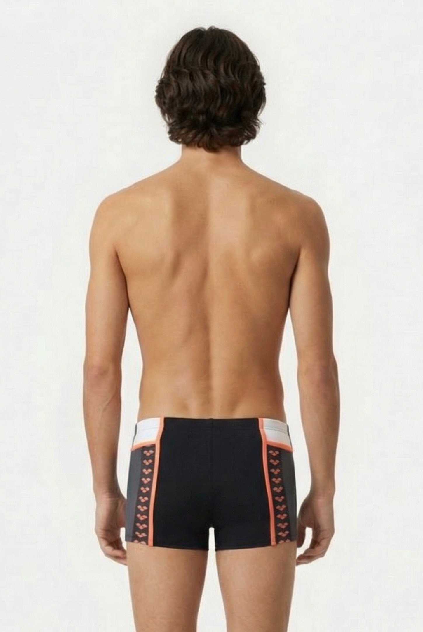 MEN'S ARENA ICONS SWIM SHORT PANEL ASPHALT BLACK WHITE BRIGH 2