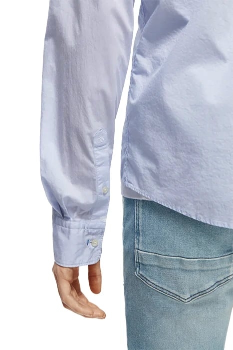 ESSENTIAL - SOLID ORGANIC CO/EA SLIM FIT SHIRT BLUE 4