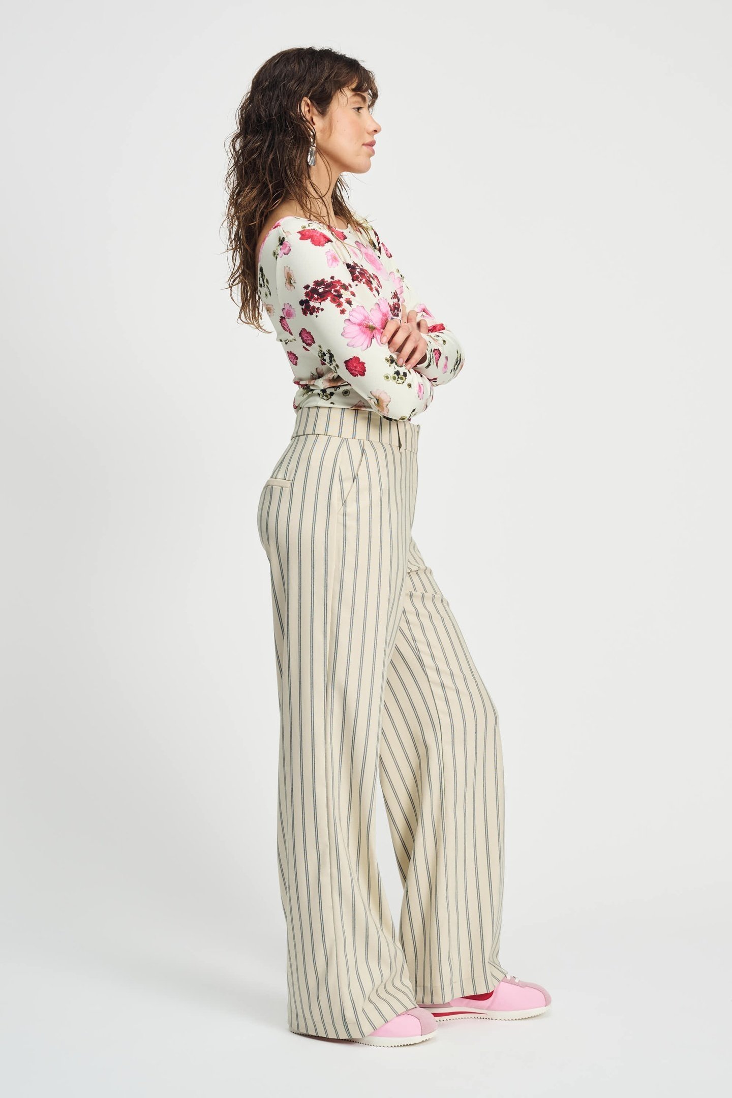 PANTS - STRIPED CREAM BEIGE 5