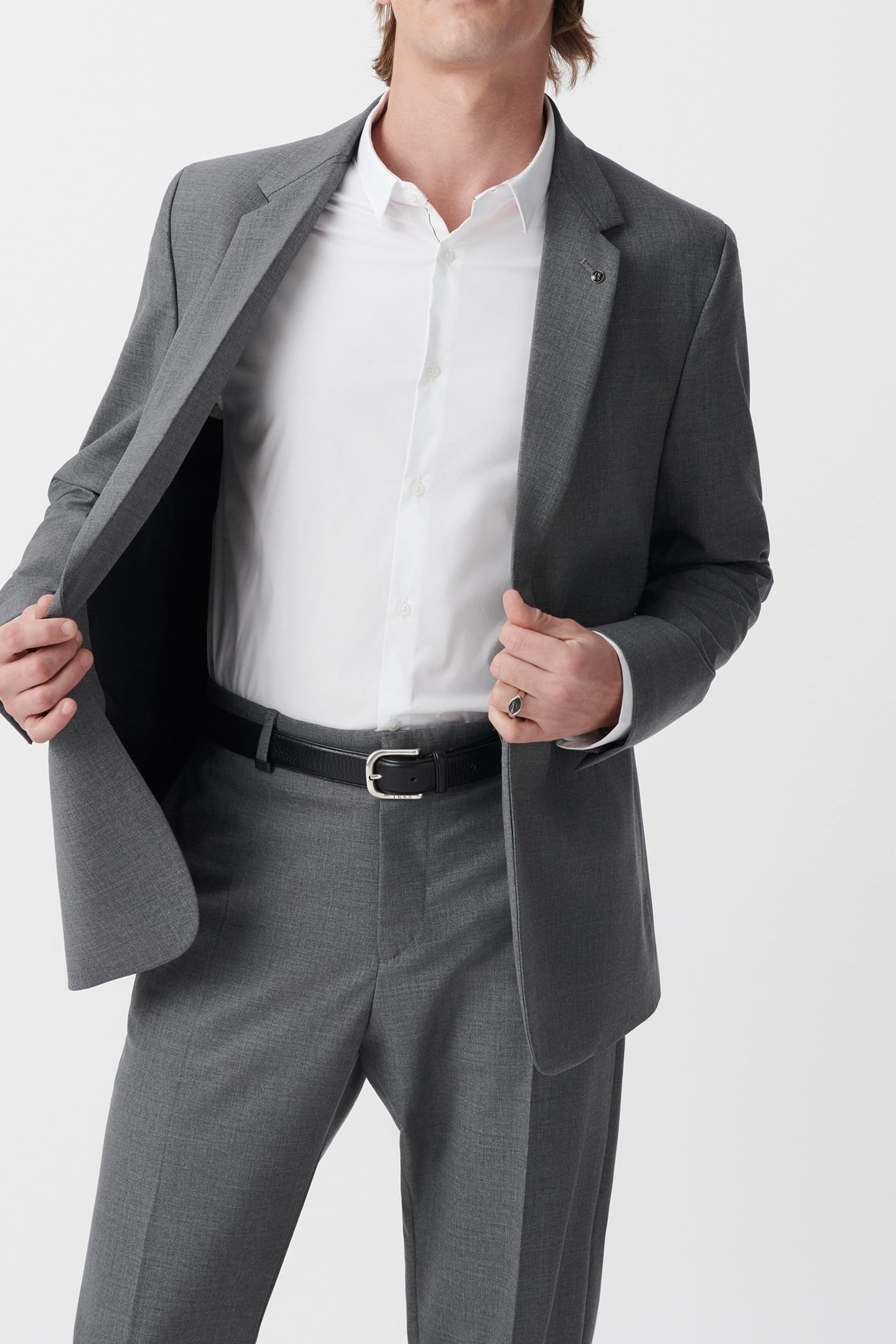 GREY WOOL BLEND SUIT JACKET 6