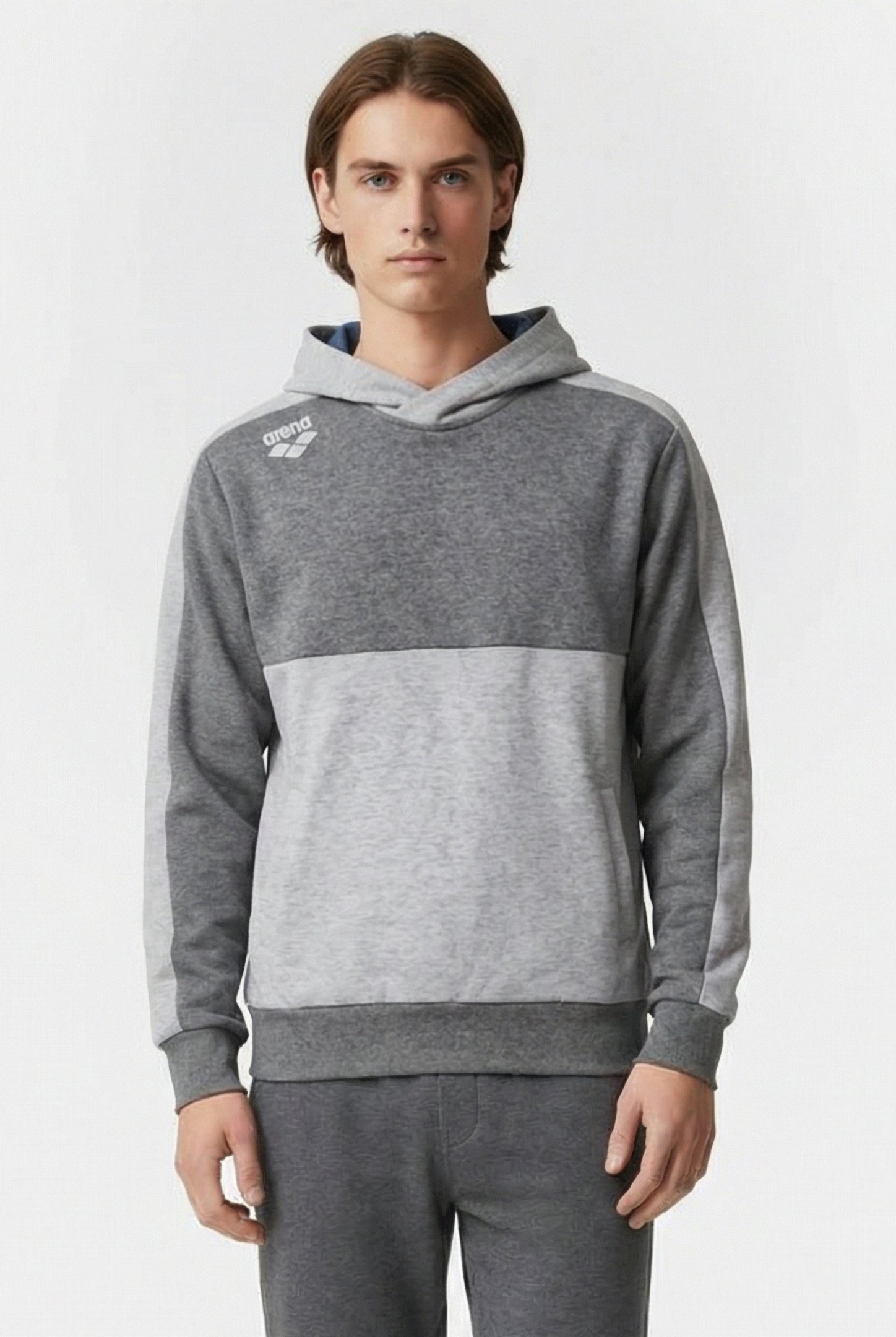 UNISEX TE HOODED SWEAT MEDIUM GREY MELANGE DARK G 2