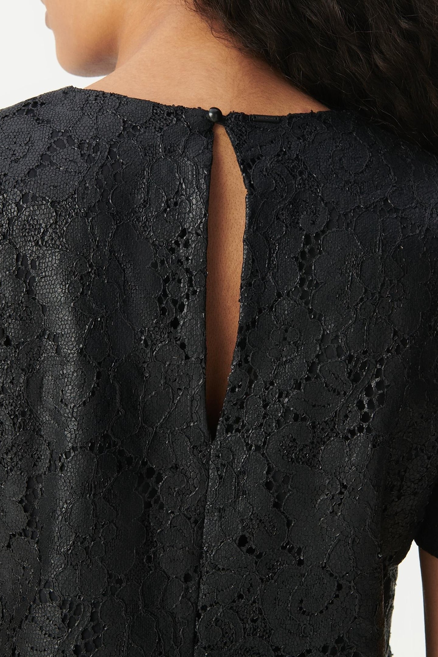 BLACK TOP WITH LACE COATING EFFECT 4