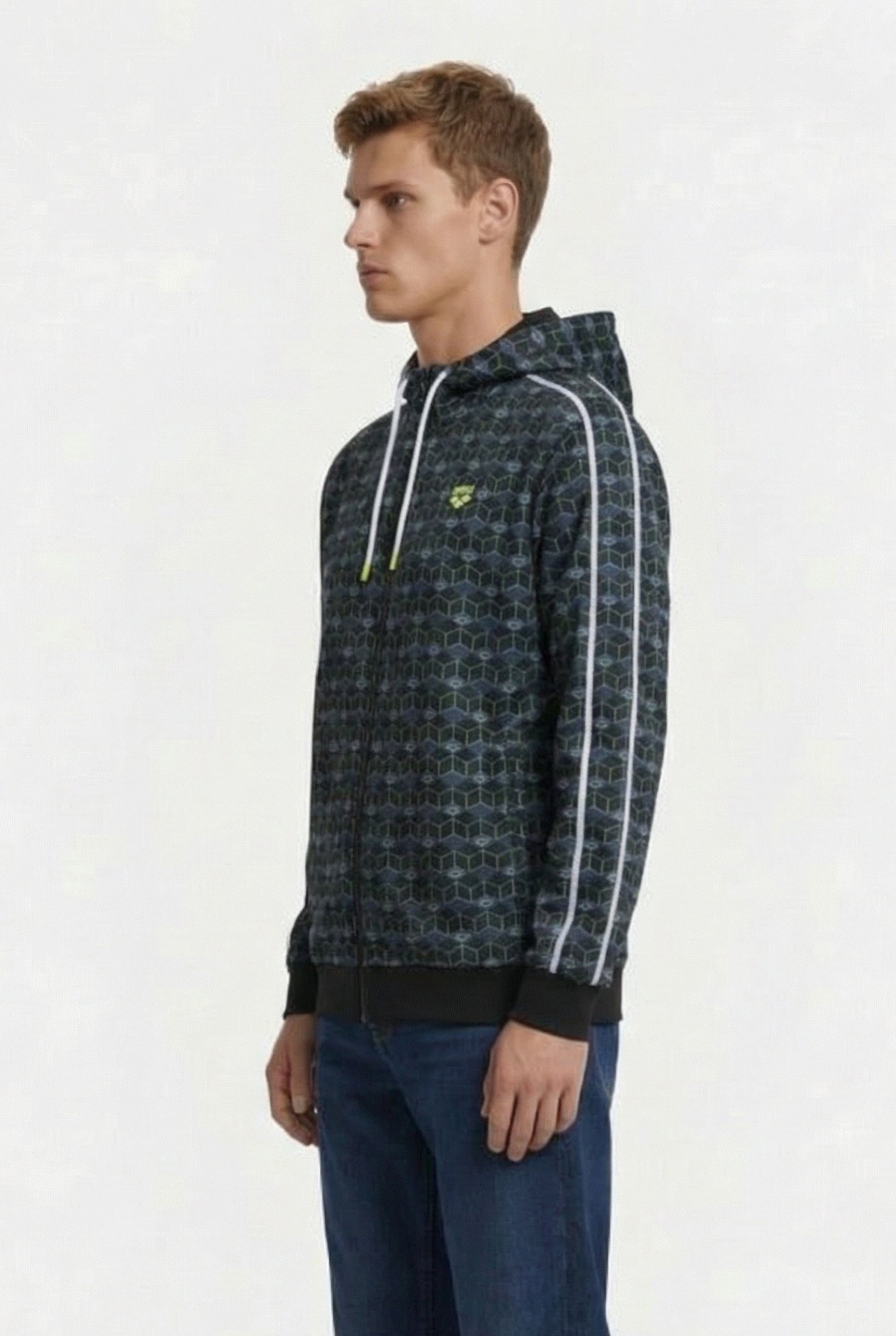 MAN HOODIE FULL ZIP A-AFM819S23 BLACK AOP 3