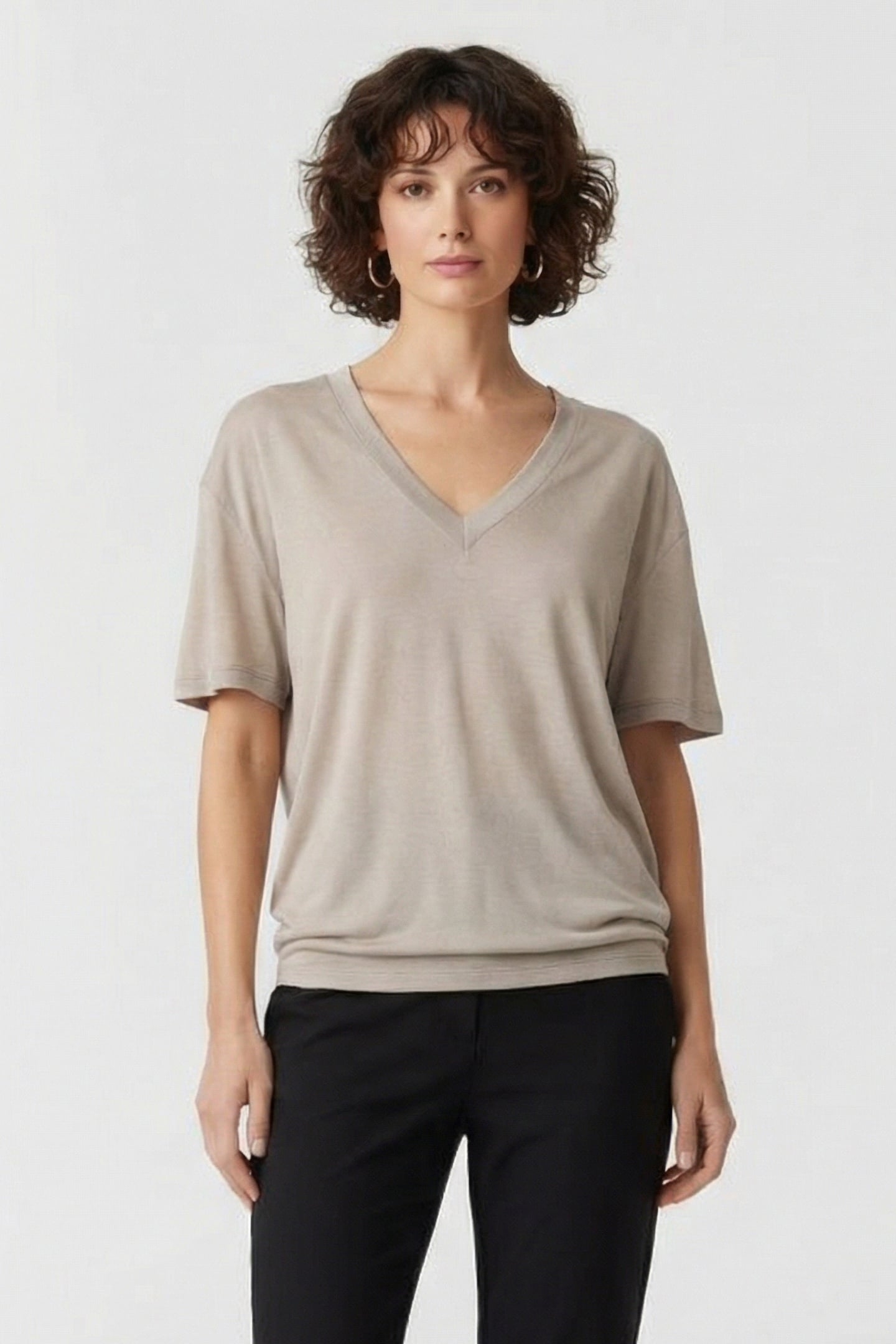 FERIO T-SHIRT STONE GREY 1