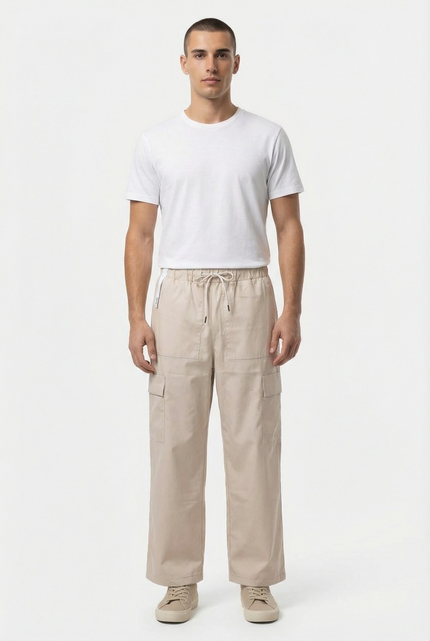 CARGO RAIN PANTS WIDE W3 DUNE GRAIN UNISEX 4