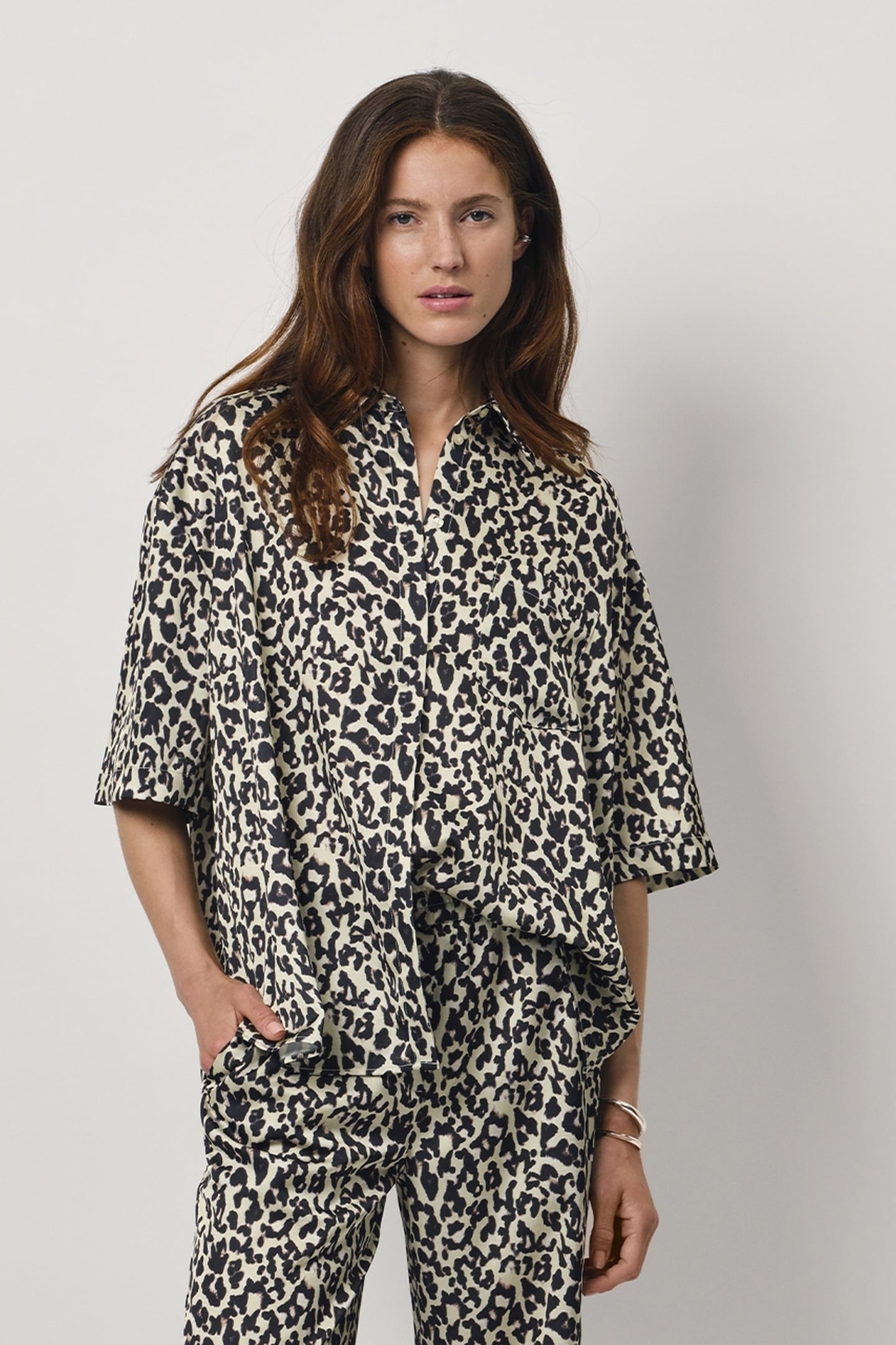 PEJU LEOPARD PRINTED LONG BLOUSE MULTICOLOUR 3