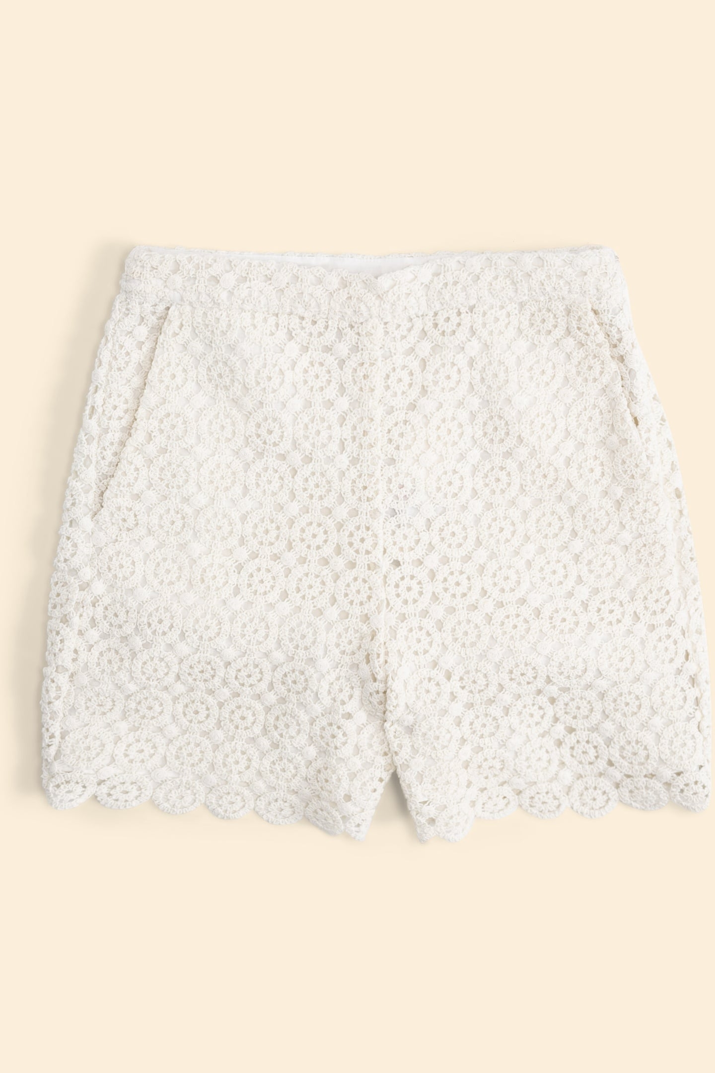 ECRU LACE SHORTS OFF-WHITE 4