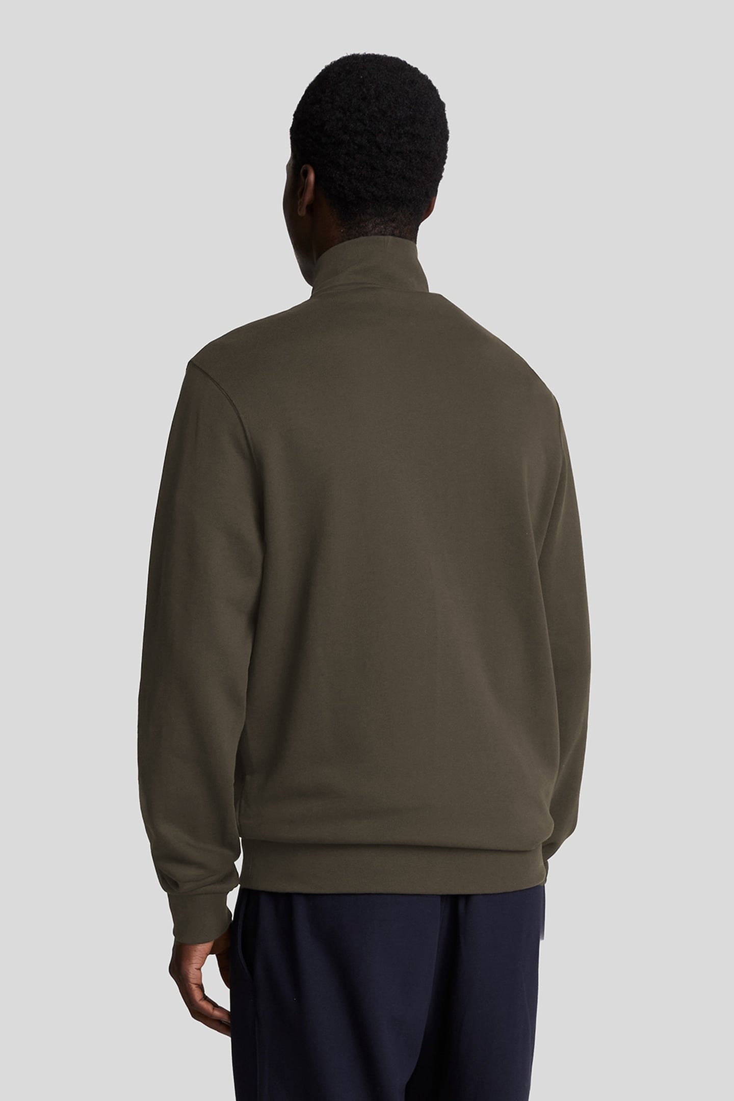 TONAL EAGLE QUARTER ZIP SWEAT FORM GREEN 3