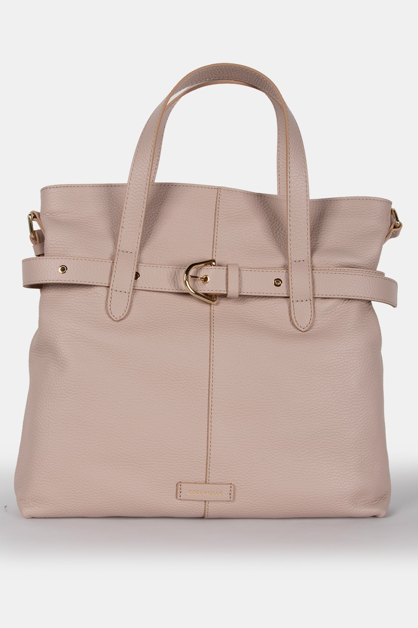 LARGE LEATHER TOTE BAG IN PINK 2