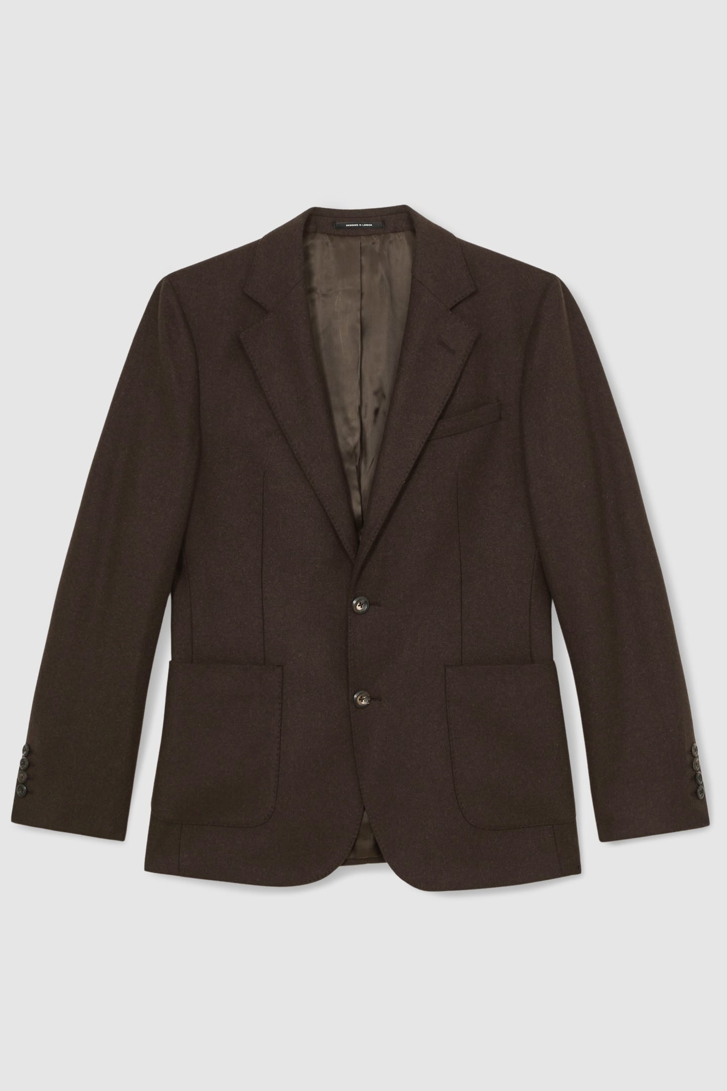 SB NOTCH FLANNEL BLAZER CHOCOLATE BROWN 5