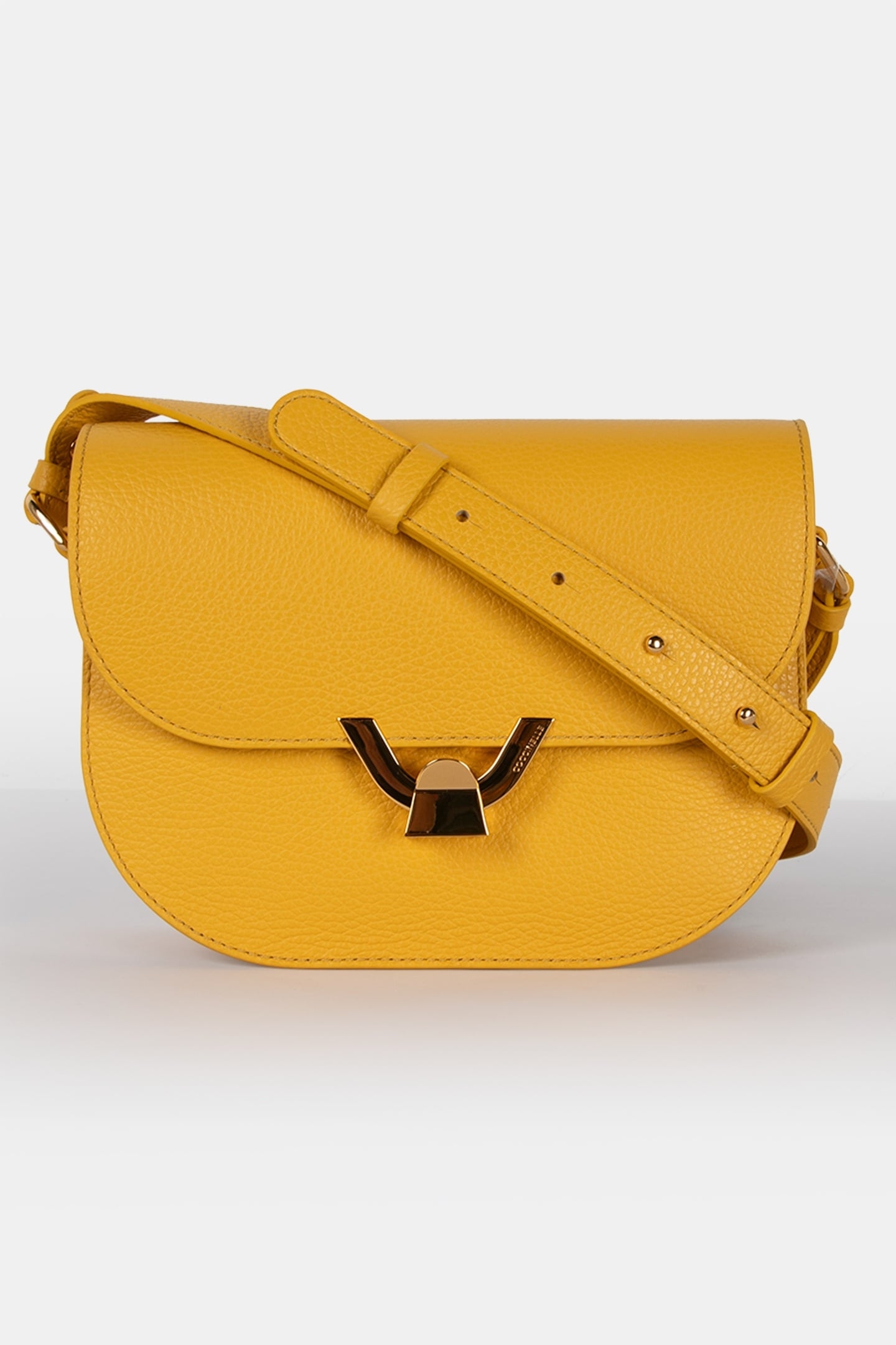 LEATHER CROSS BODY BAG IN YELLOW 2