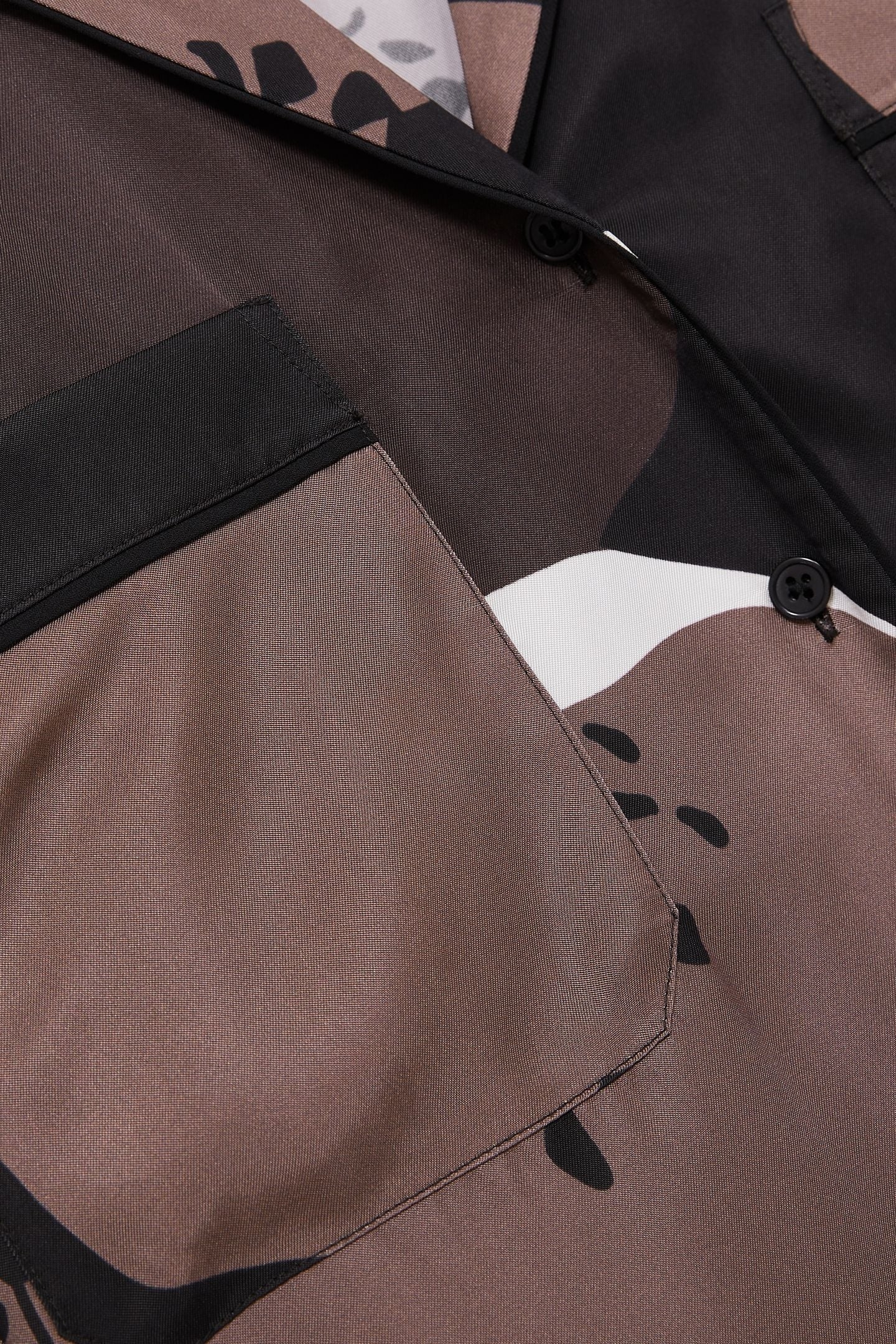 FLORAL PRINT TOP BLACK/BROWN 6