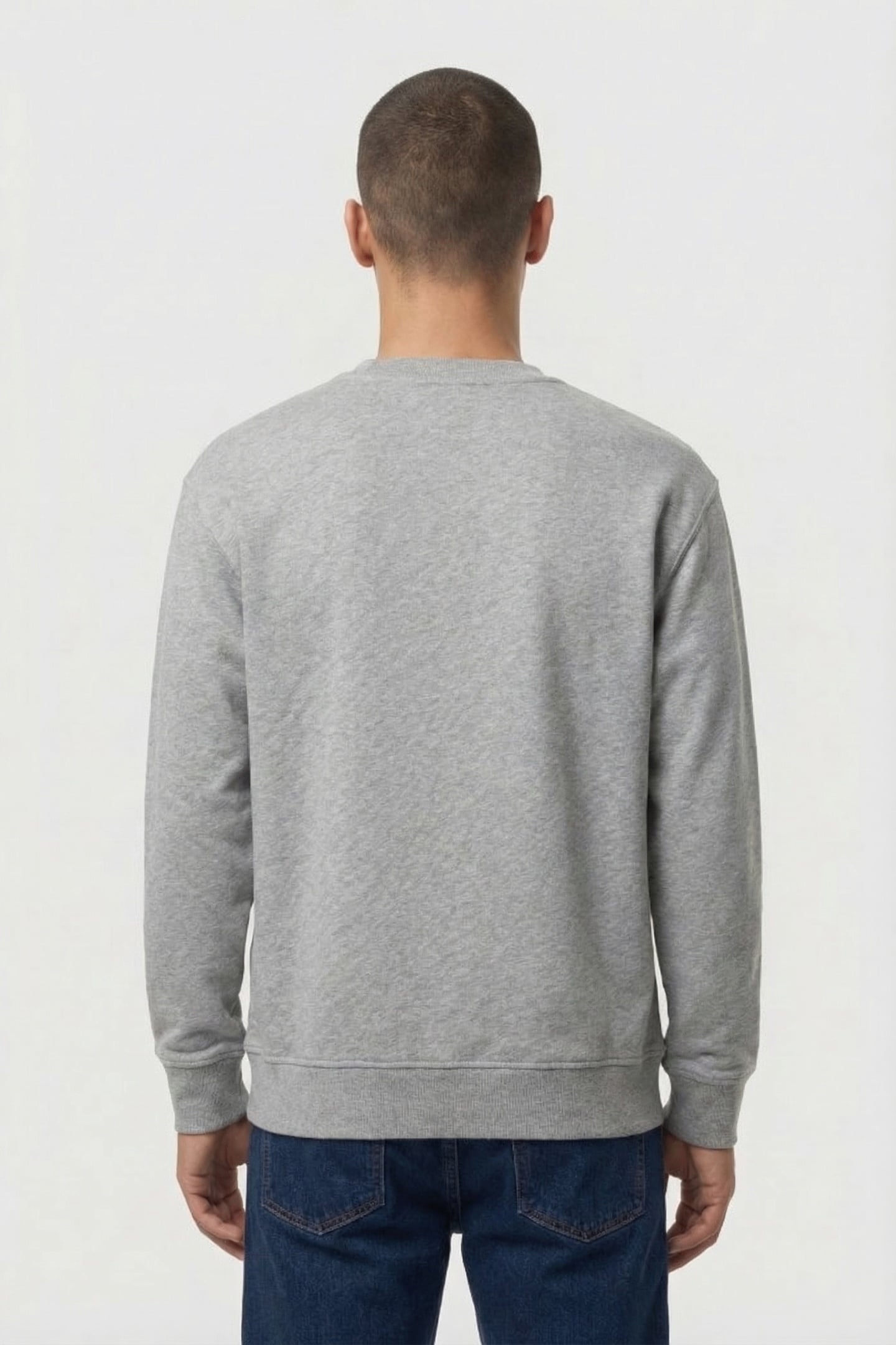 CREW SWEATSHIRT T-SHIRTS GREY HEATHER MELANGE 2