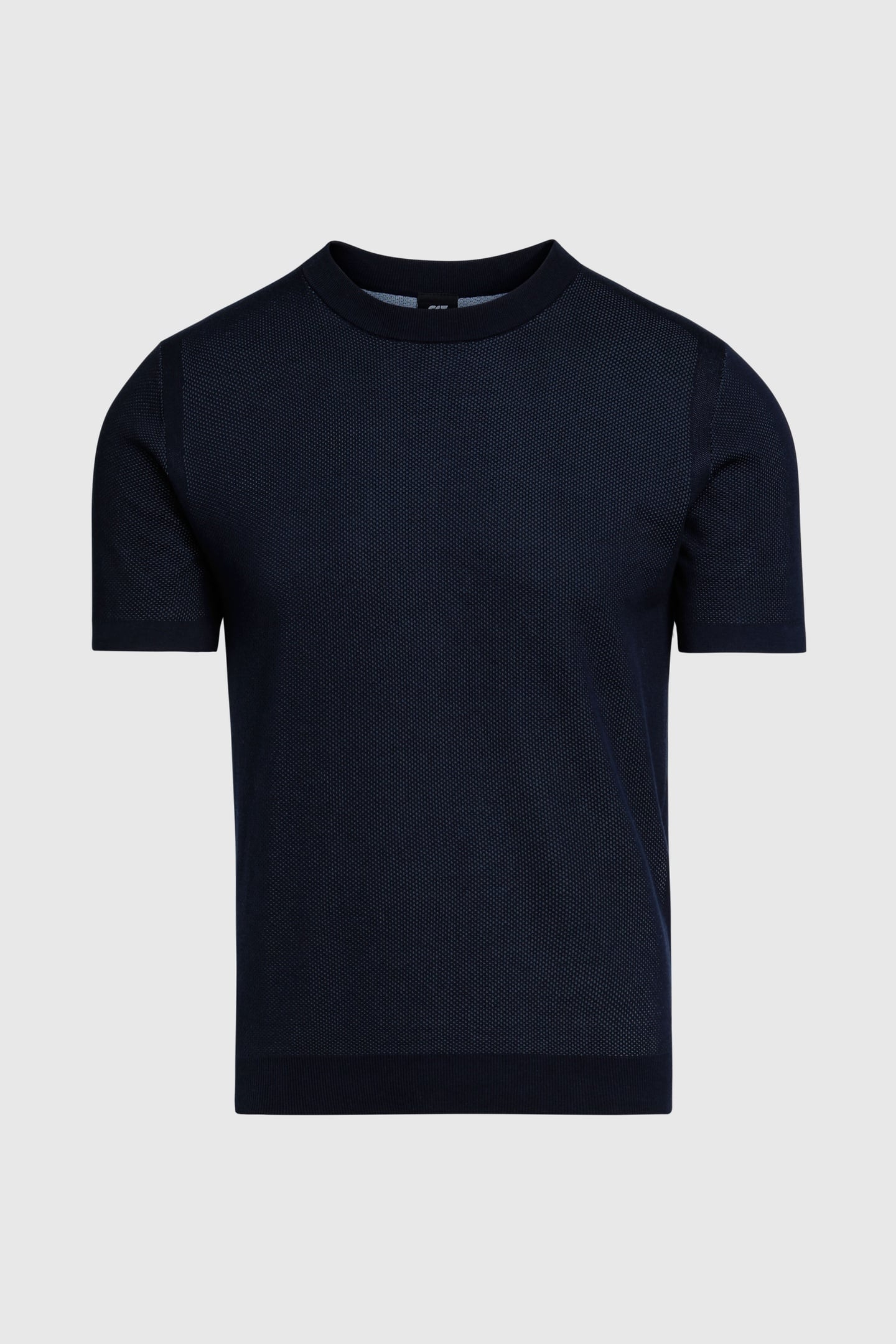 FAWEN V1.Y9.01 FLAT-KNIT-SHIRT DARK NAVY/FOG BLUE 3