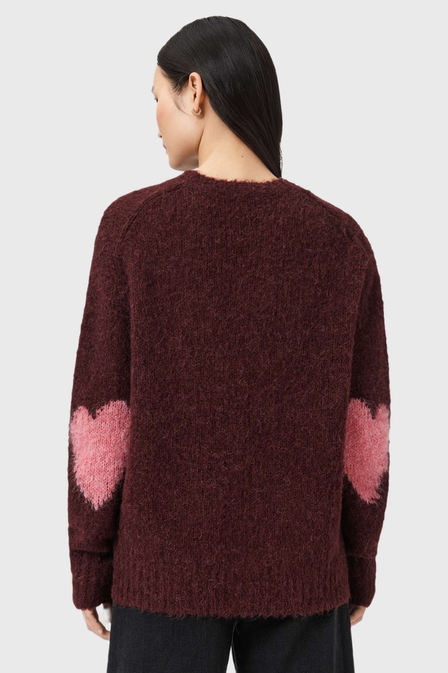 LUVHEART CREW OXBLOOD RED/PINK 2