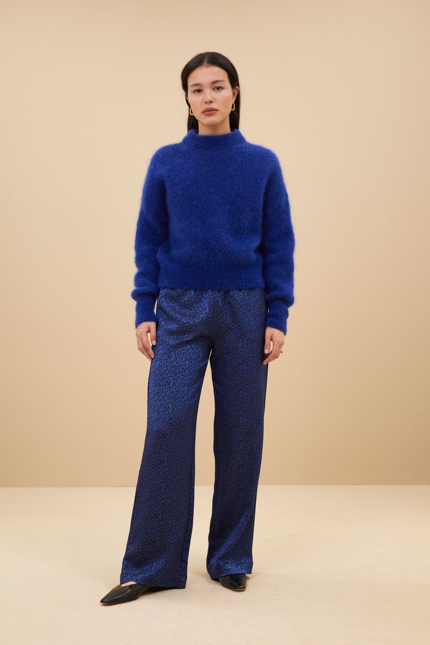 ROBYN BLUE CHEETAH PANTS BLUE CHEETAH PRINT 1